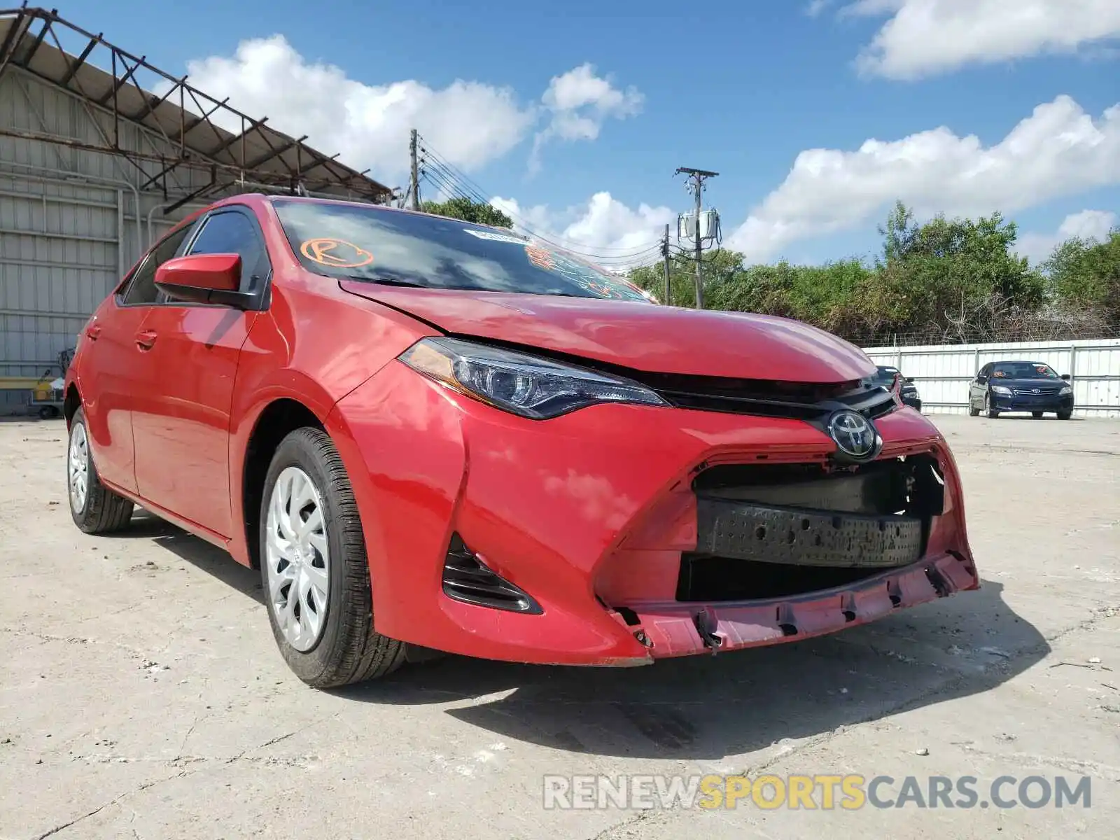 1 Photograph of a damaged car 5YFBURHE7KP943870 TOYOTA COROLLA 2019