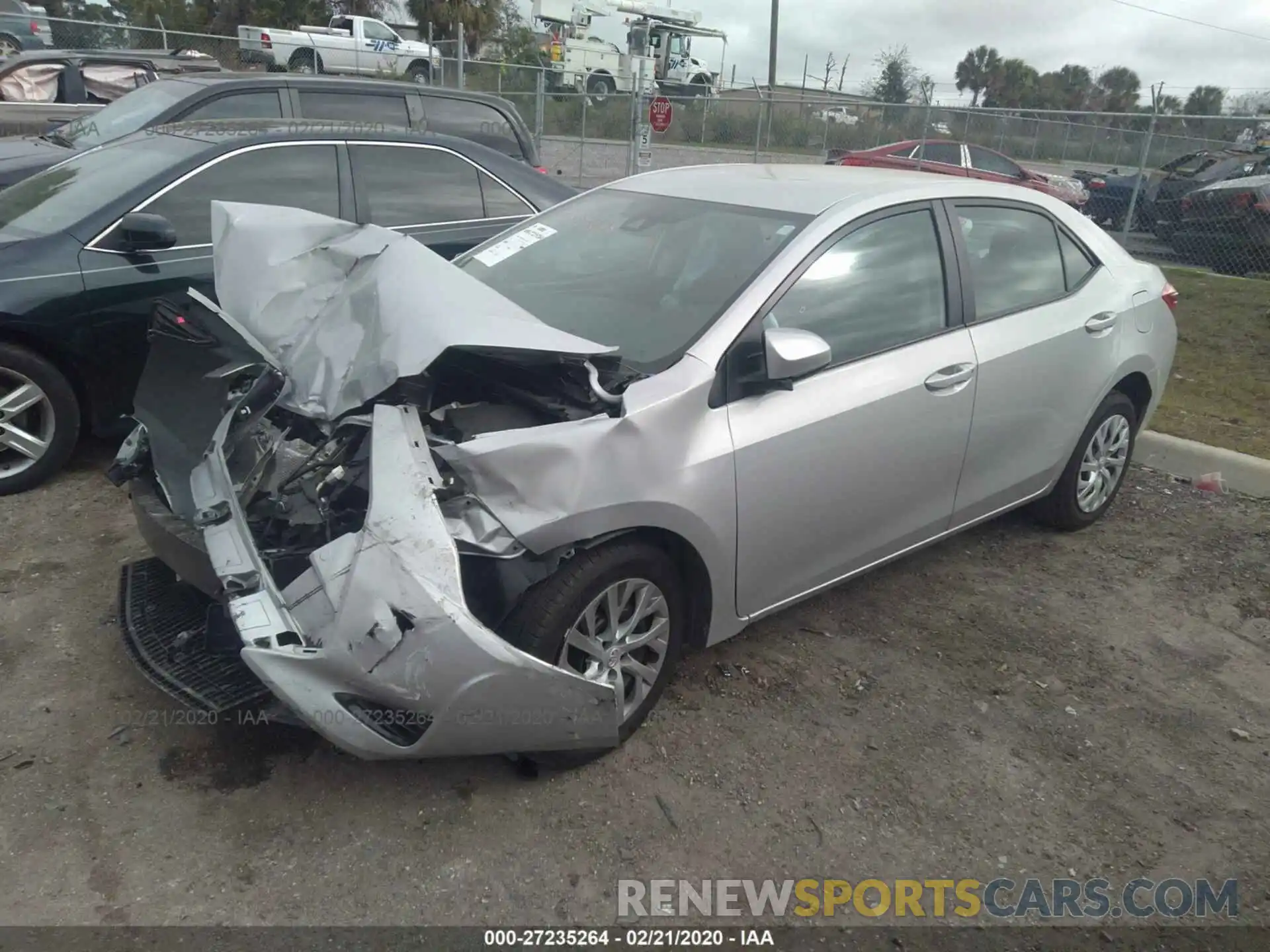 2 Photograph of a damaged car 5YFBURHE7KP944131 TOYOTA COROLLA 2019