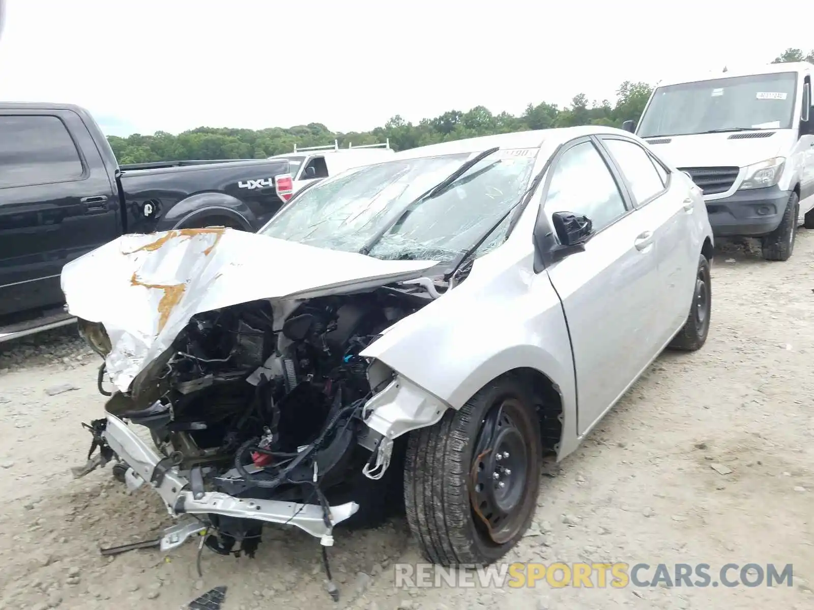 2 Photograph of a damaged car 5YFBURHE7KP944288 TOYOTA COROLLA 2019