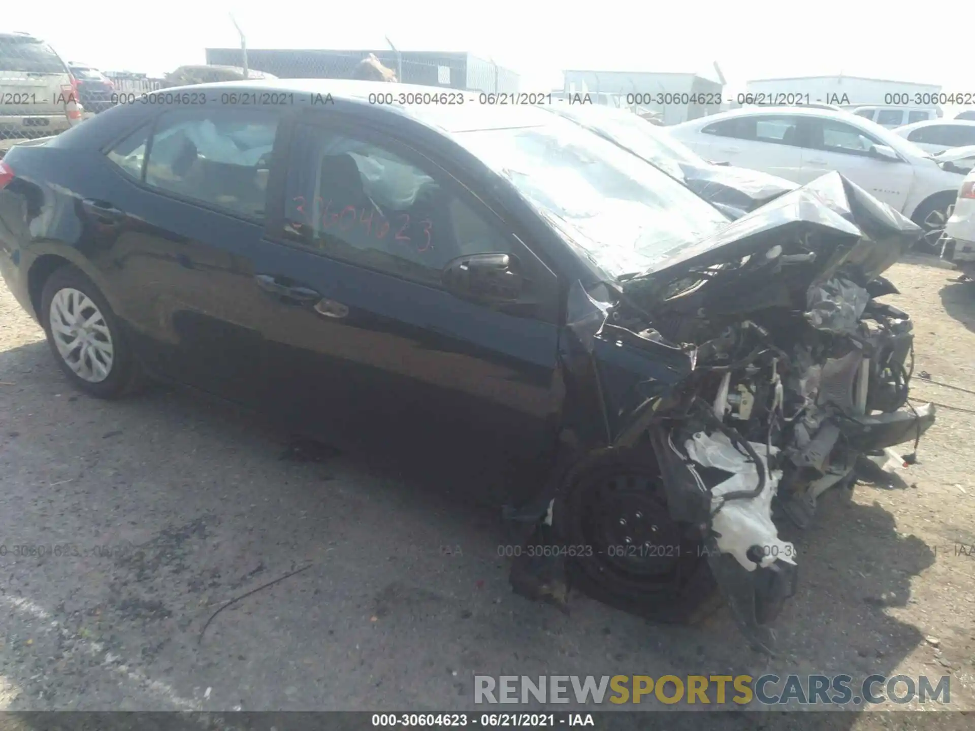 1 Photograph of a damaged car 5YFBURHE7KP944517 TOYOTA COROLLA 2019