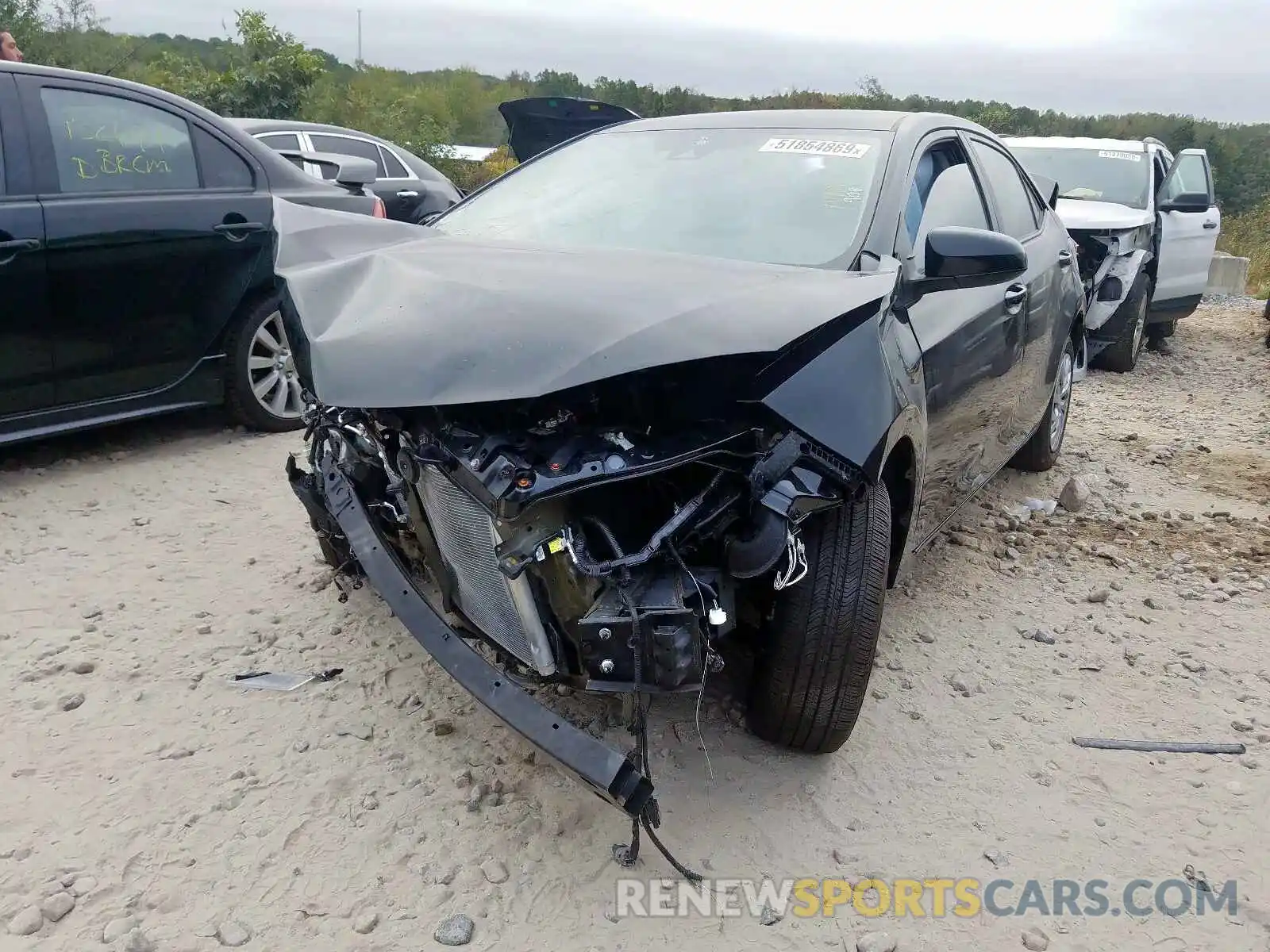 2 Photograph of a damaged car 5YFBURHE7KP944534 TOYOTA COROLLA 2019