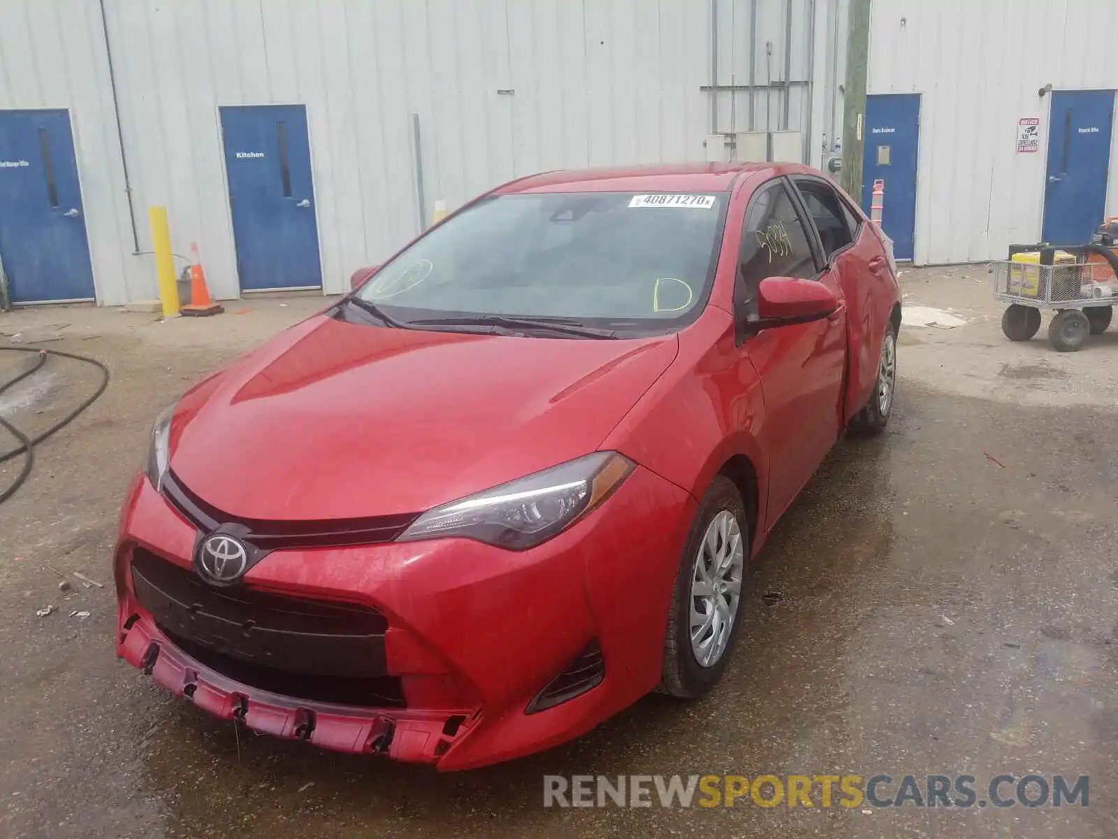 2 Photograph of a damaged car 5YFBURHE7KP944677 TOYOTA COROLLA 2019