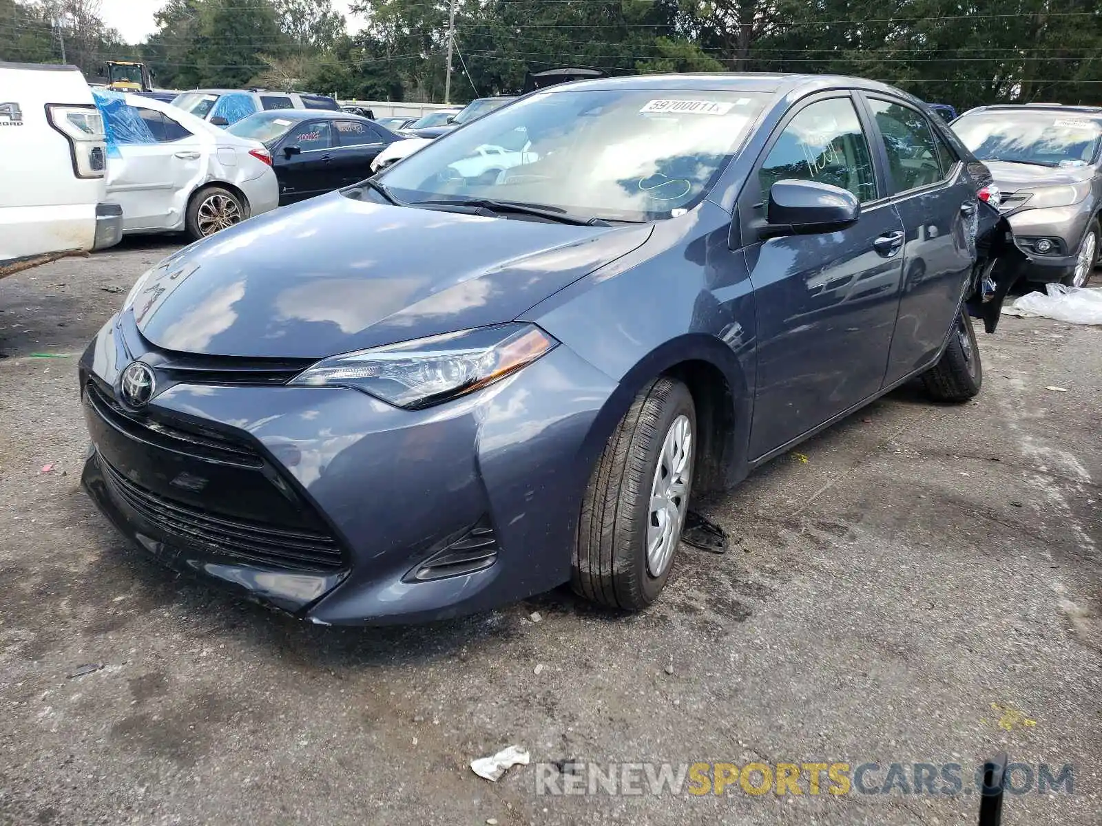 2 Photograph of a damaged car 5YFBURHE7KP944694 TOYOTA COROLLA 2019