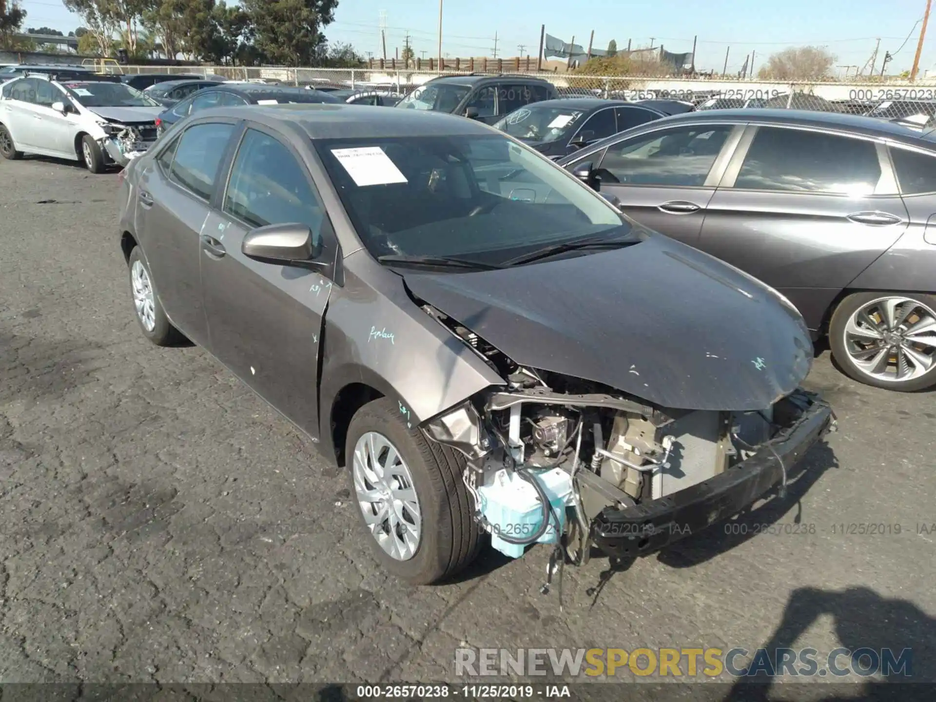 1 Photograph of a damaged car 5YFBURHE7KP944839 TOYOTA COROLLA 2019