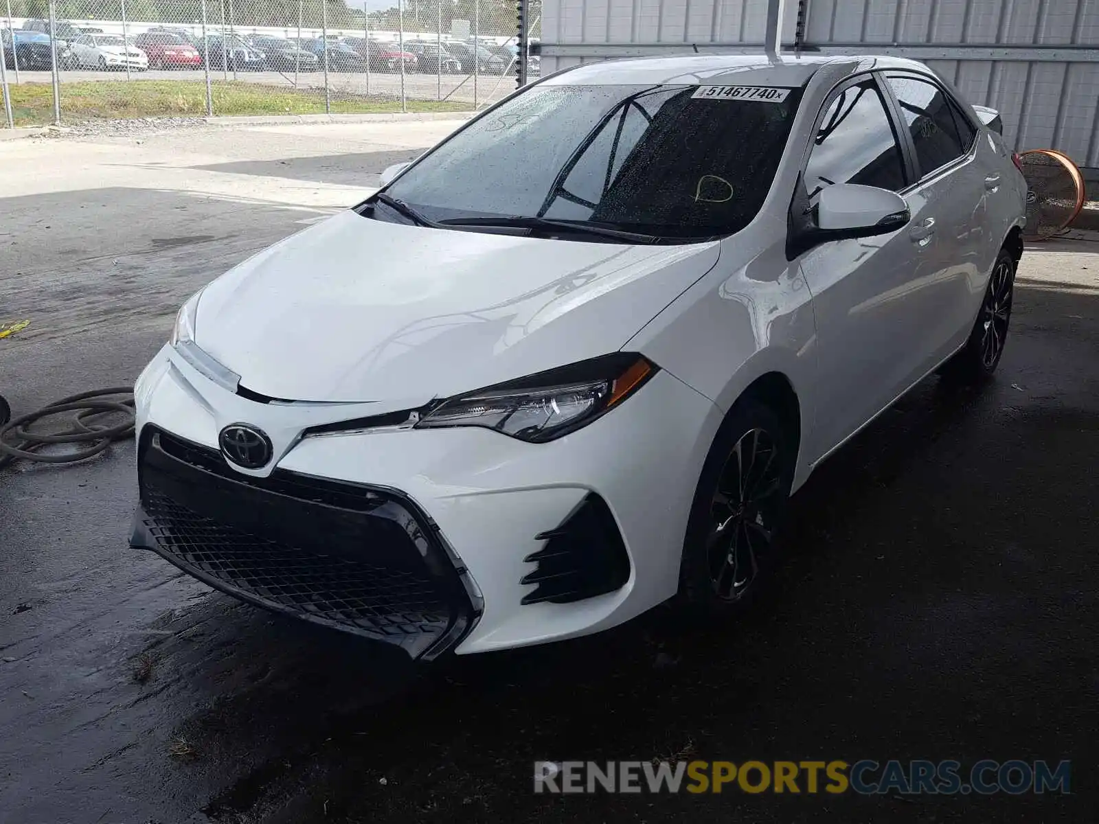 2 Photograph of a damaged car 5YFBURHE7KP945554 TOYOTA COROLLA 2019