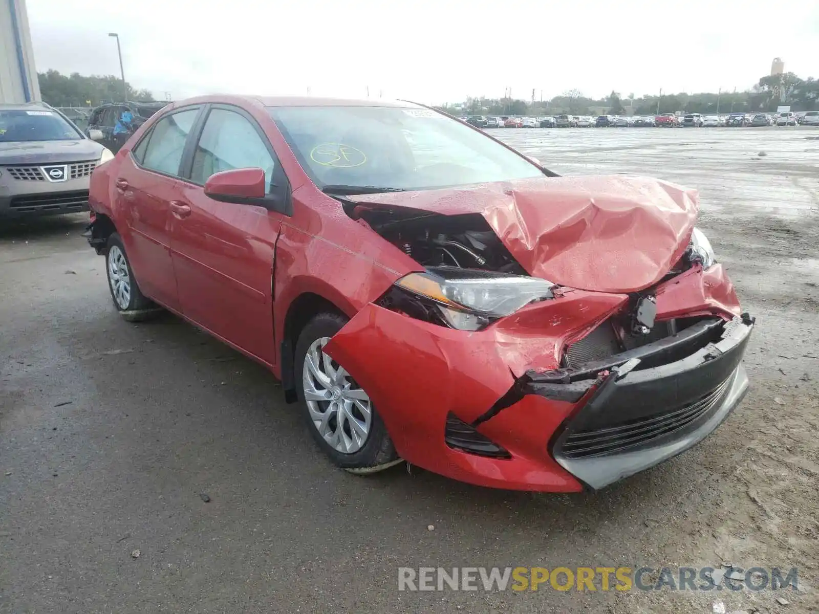 1 Photograph of a damaged car 5YFBURHE7KP946445 TOYOTA COROLLA 2019