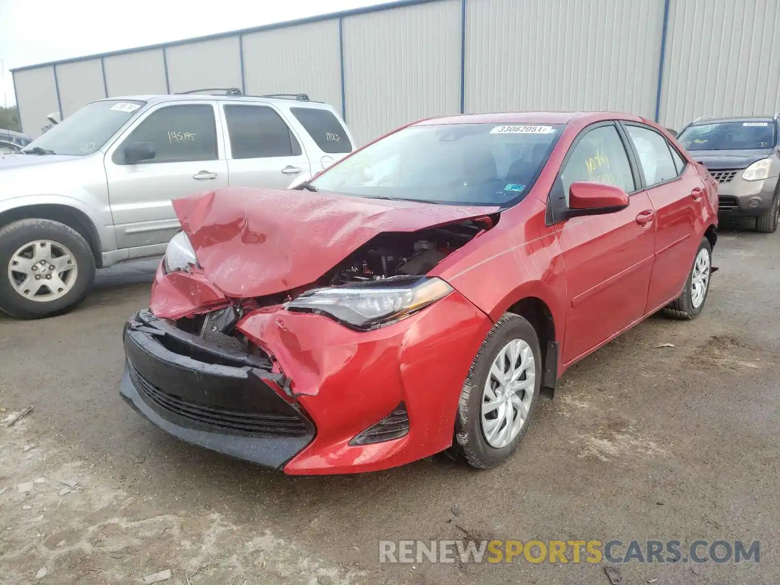 2 Photograph of a damaged car 5YFBURHE7KP946445 TOYOTA COROLLA 2019