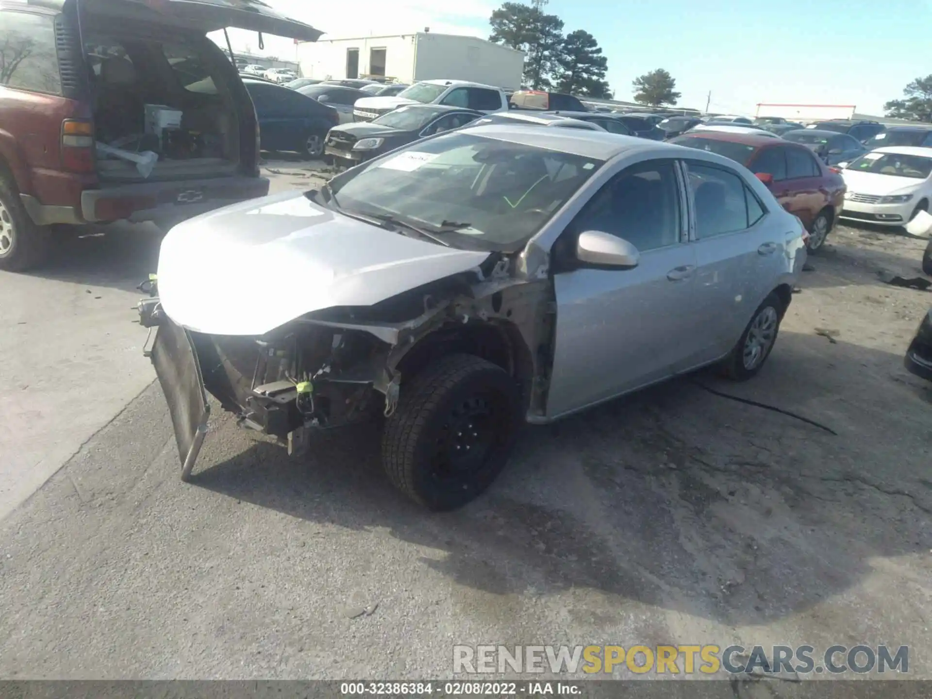 2 Photograph of a damaged car 5YFBURHE7KP946560 TOYOTA COROLLA 2019