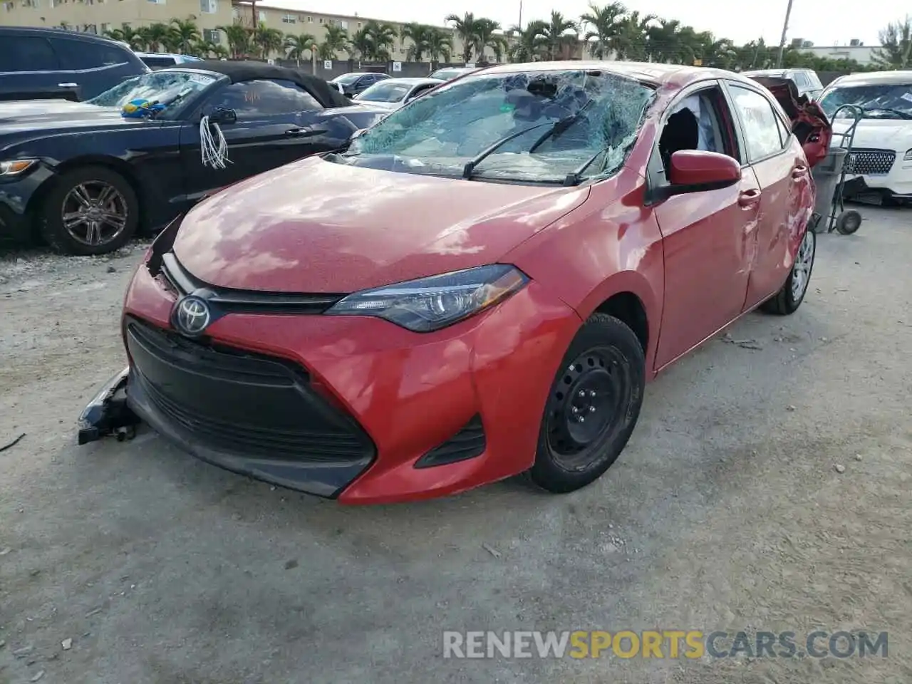 2 Photograph of a damaged car 5YFBURHE7KP947255 TOYOTA COROLLA 2019