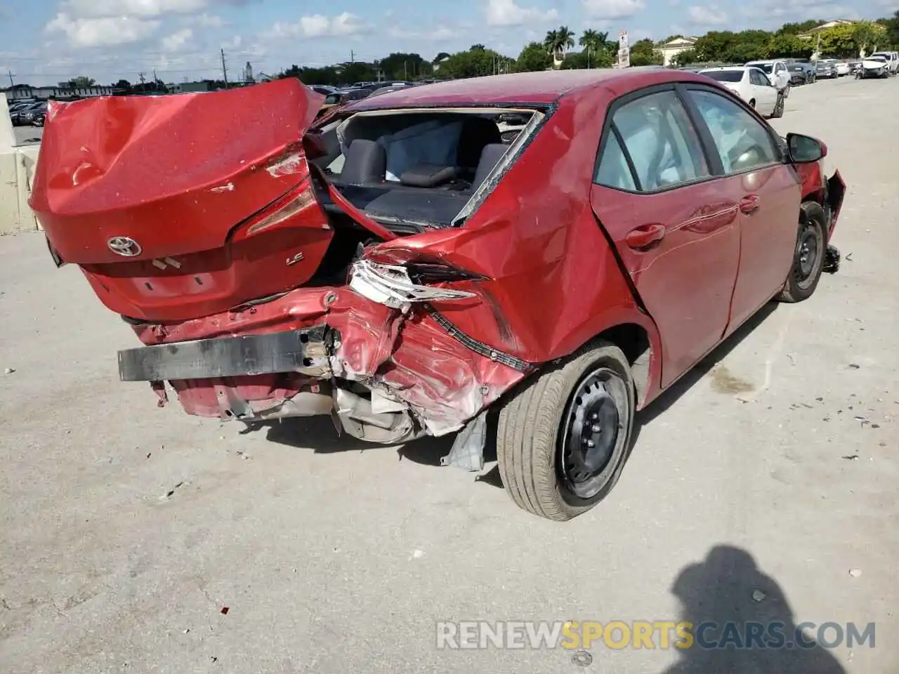 4 Photograph of a damaged car 5YFBURHE7KP947255 TOYOTA COROLLA 2019