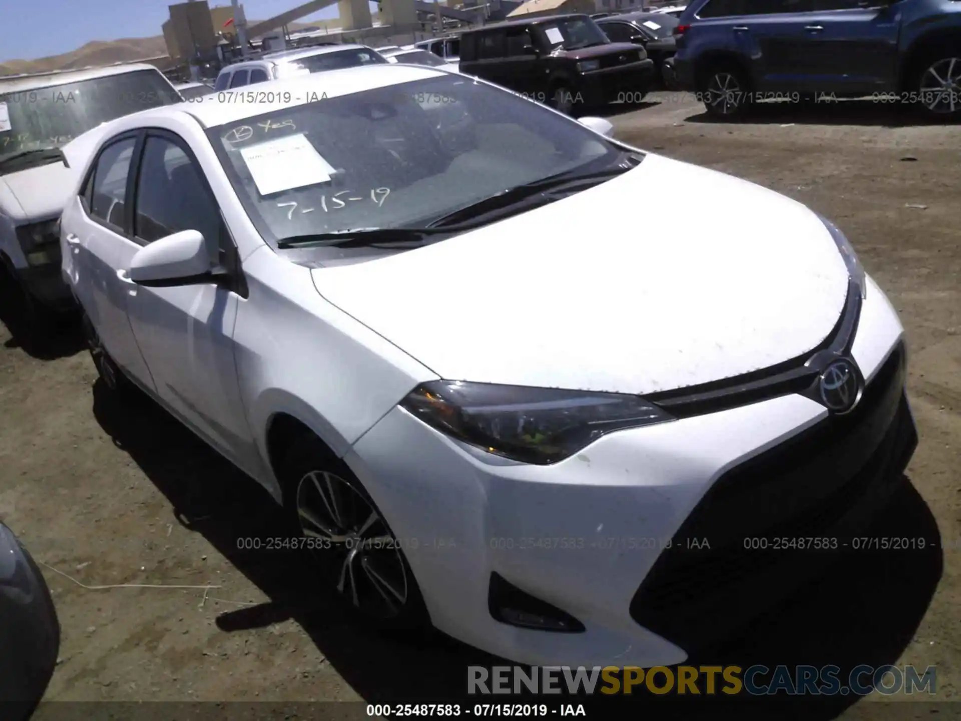 1 Photograph of a damaged car 5YFBURHE7KP948972 TOYOTA COROLLA 2019