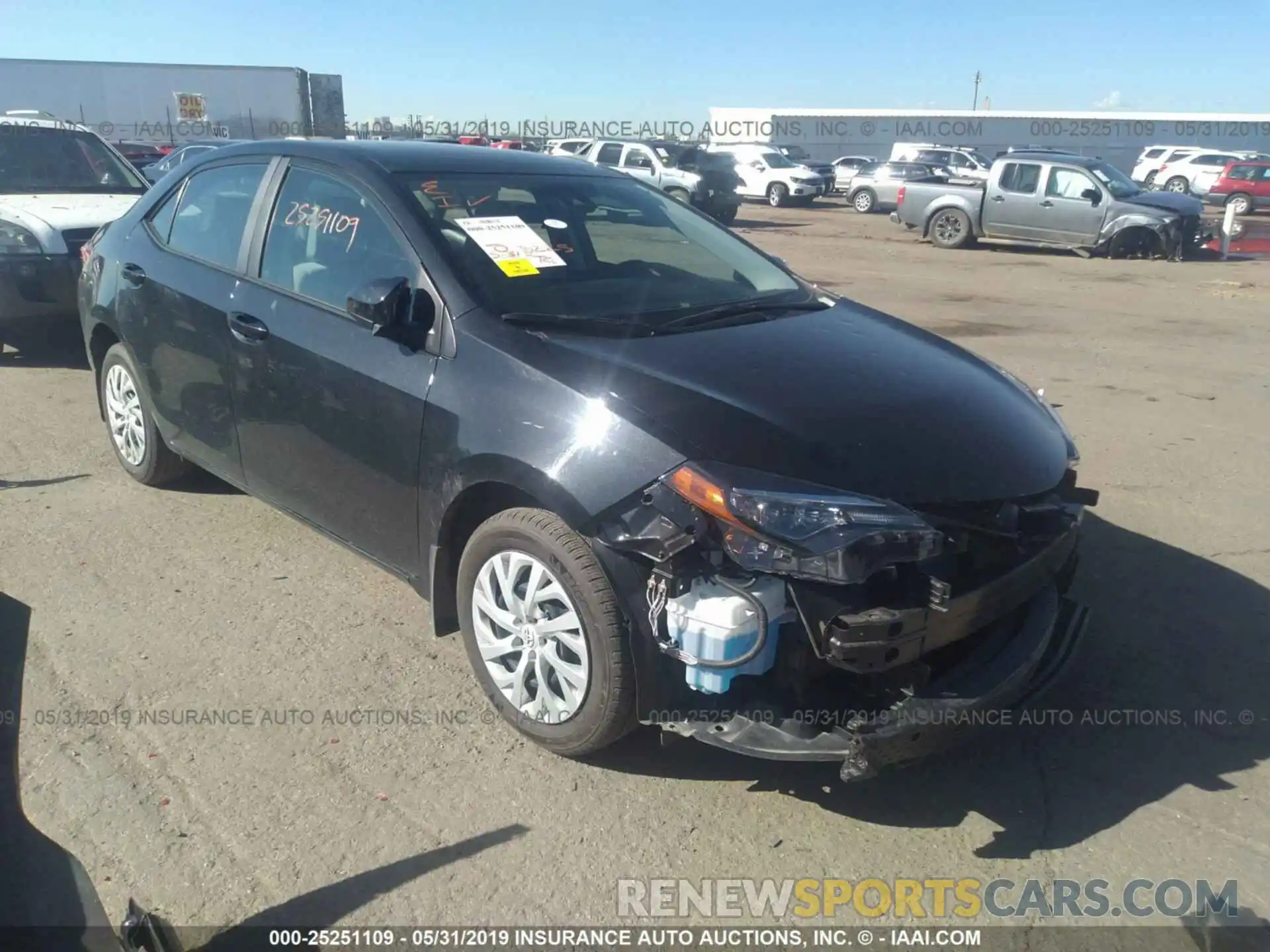 1 Photograph of a damaged car 5YFBURHE8KP857631 TOYOTA COROLLA 2019