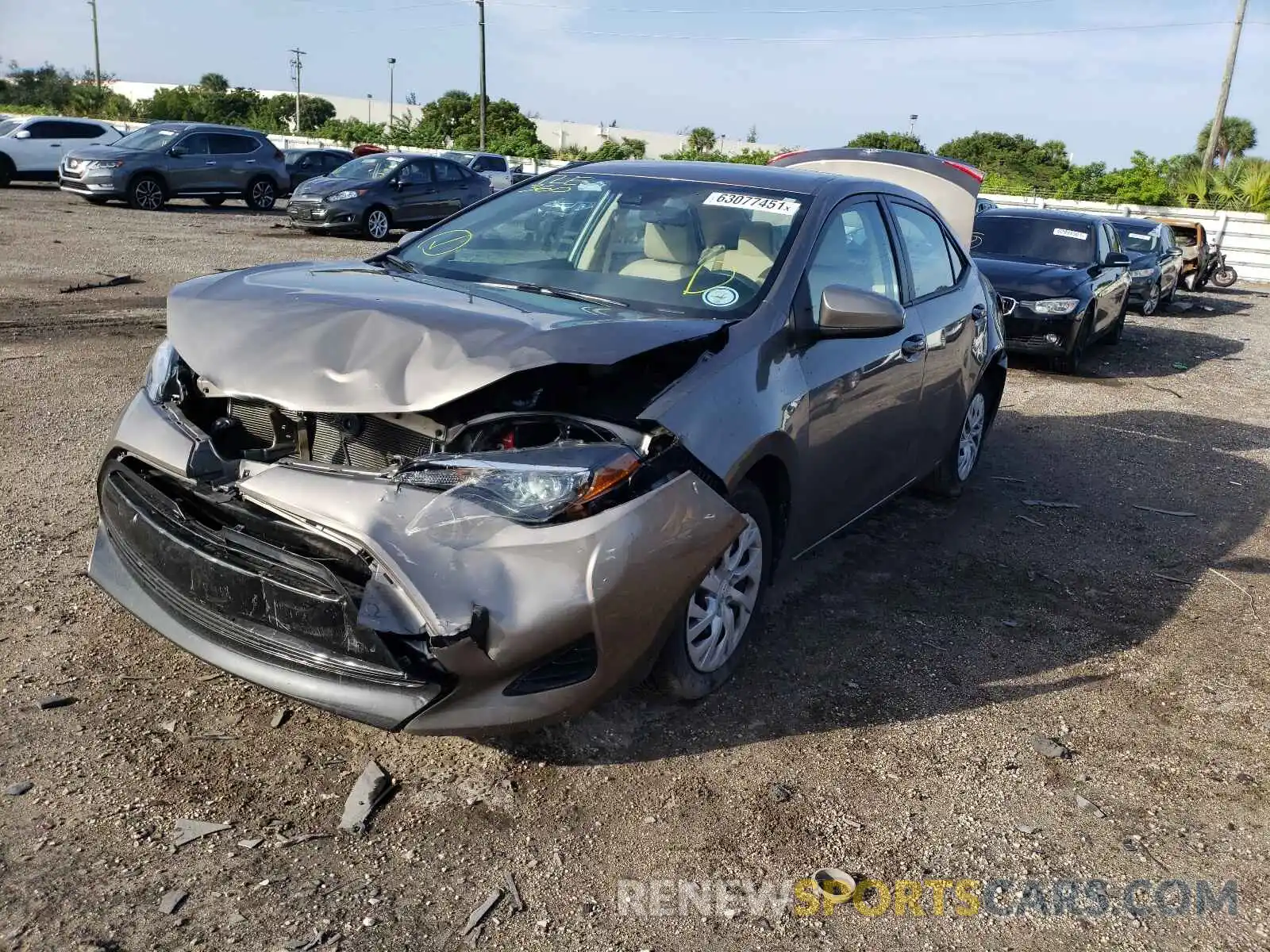 2 Photograph of a damaged car 5YFBURHE8KP858049 TOYOTA COROLLA 2019