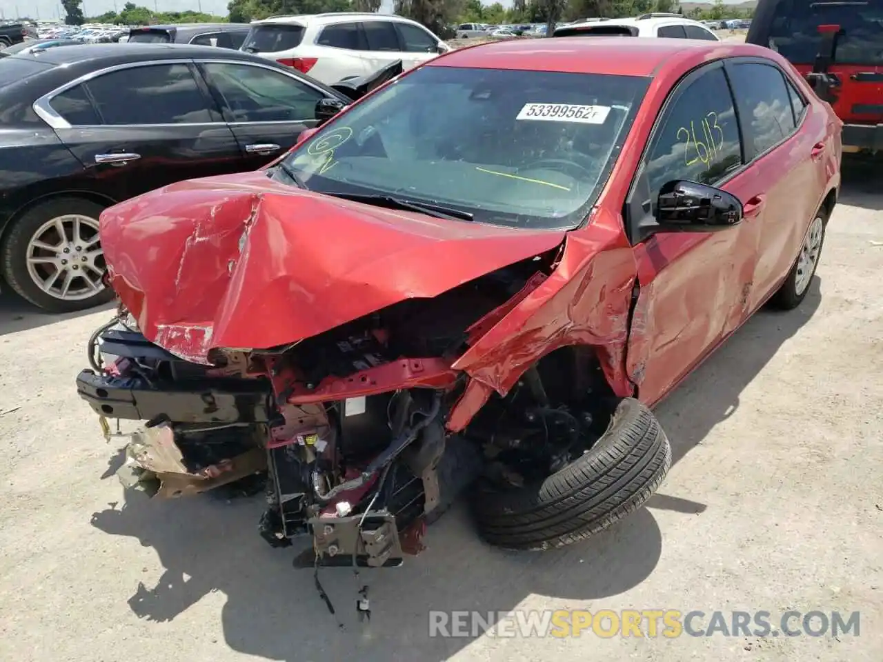 2 Photograph of a damaged car 5YFBURHE8KP859900 TOYOTA COROLLA 2019