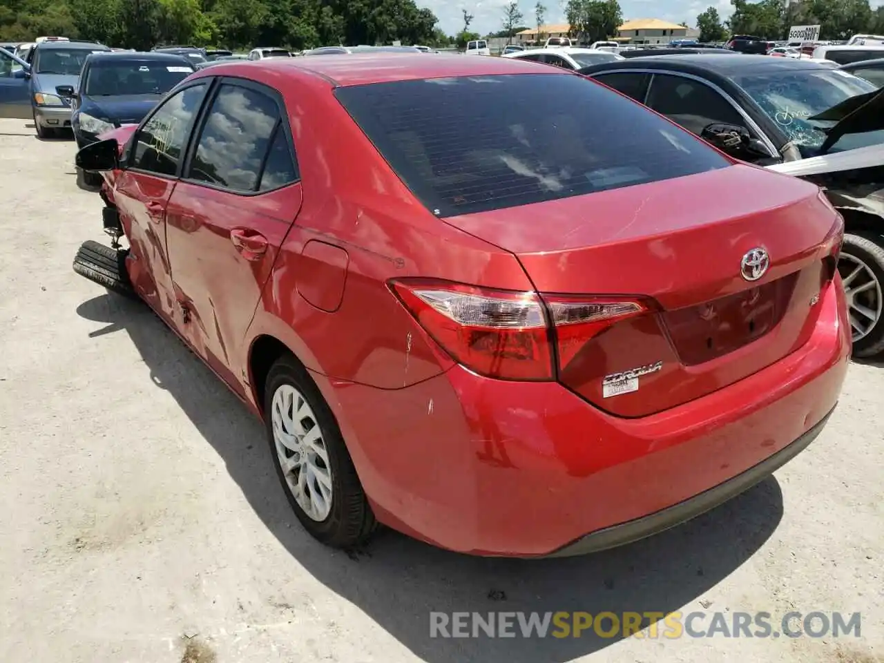 3 Photograph of a damaged car 5YFBURHE8KP859900 TOYOTA COROLLA 2019