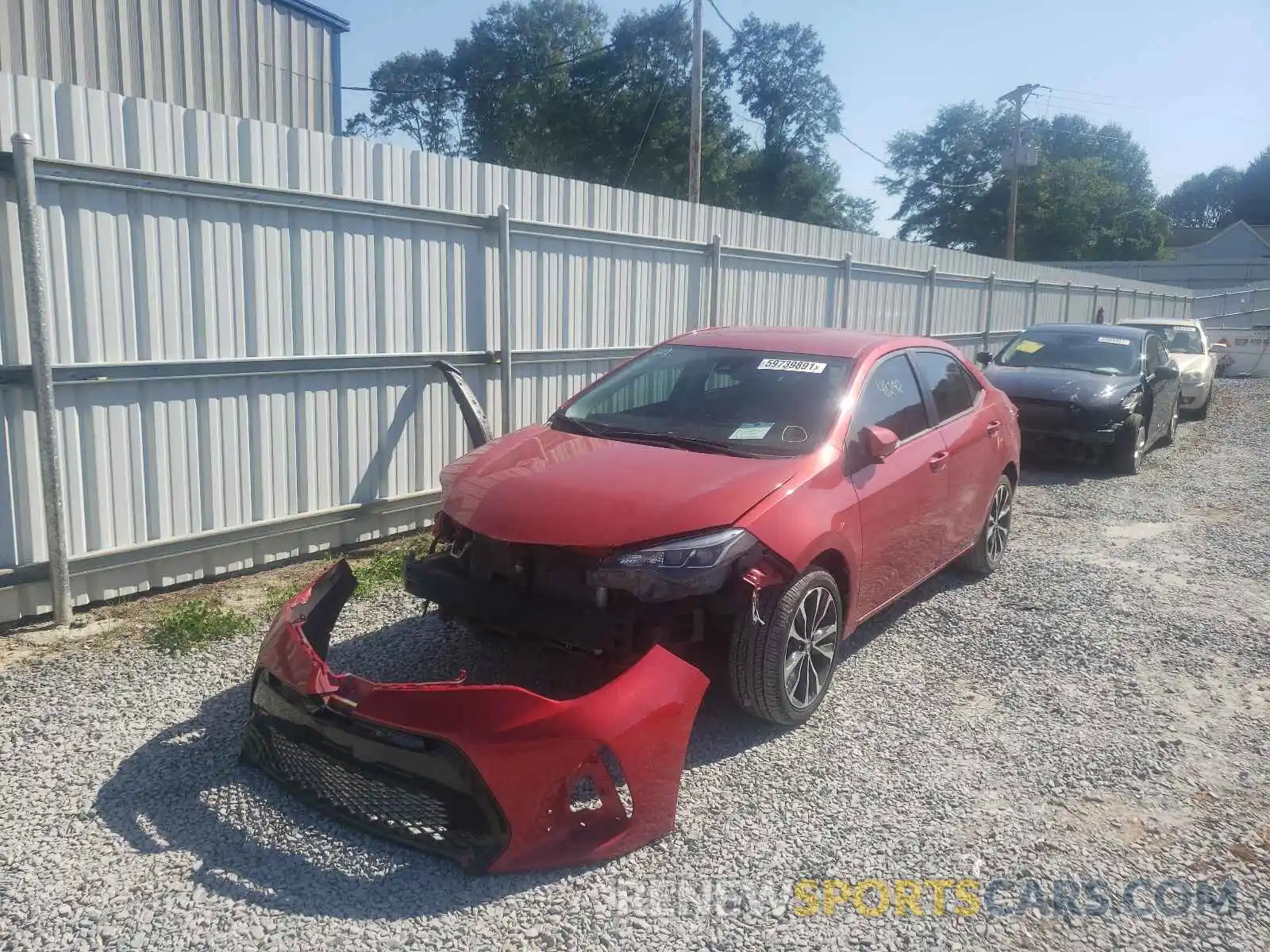 2 Photograph of a damaged car 5YFBURHE8KP860173 TOYOTA COROLLA 2019