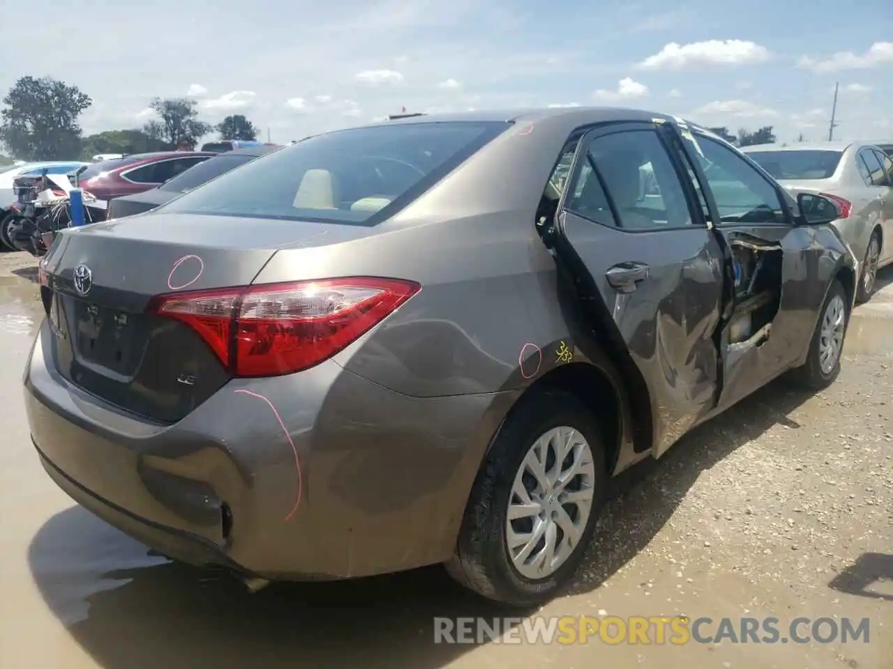 4 Photograph of a damaged car 5YFBURHE8KP861520 TOYOTA COROLLA 2019