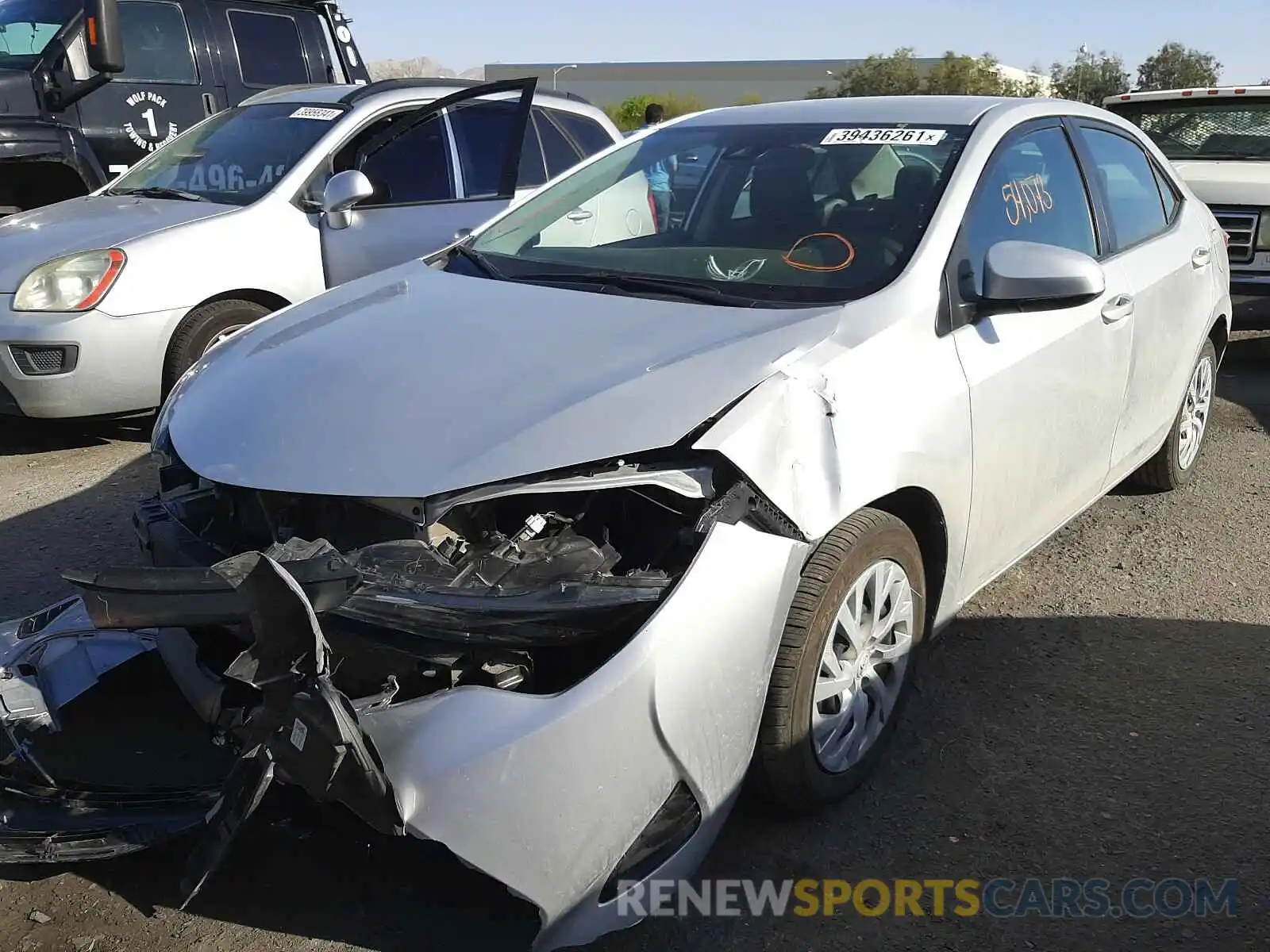 2 Photograph of a damaged car 5YFBURHE8KP862070 TOYOTA COROLLA 2019