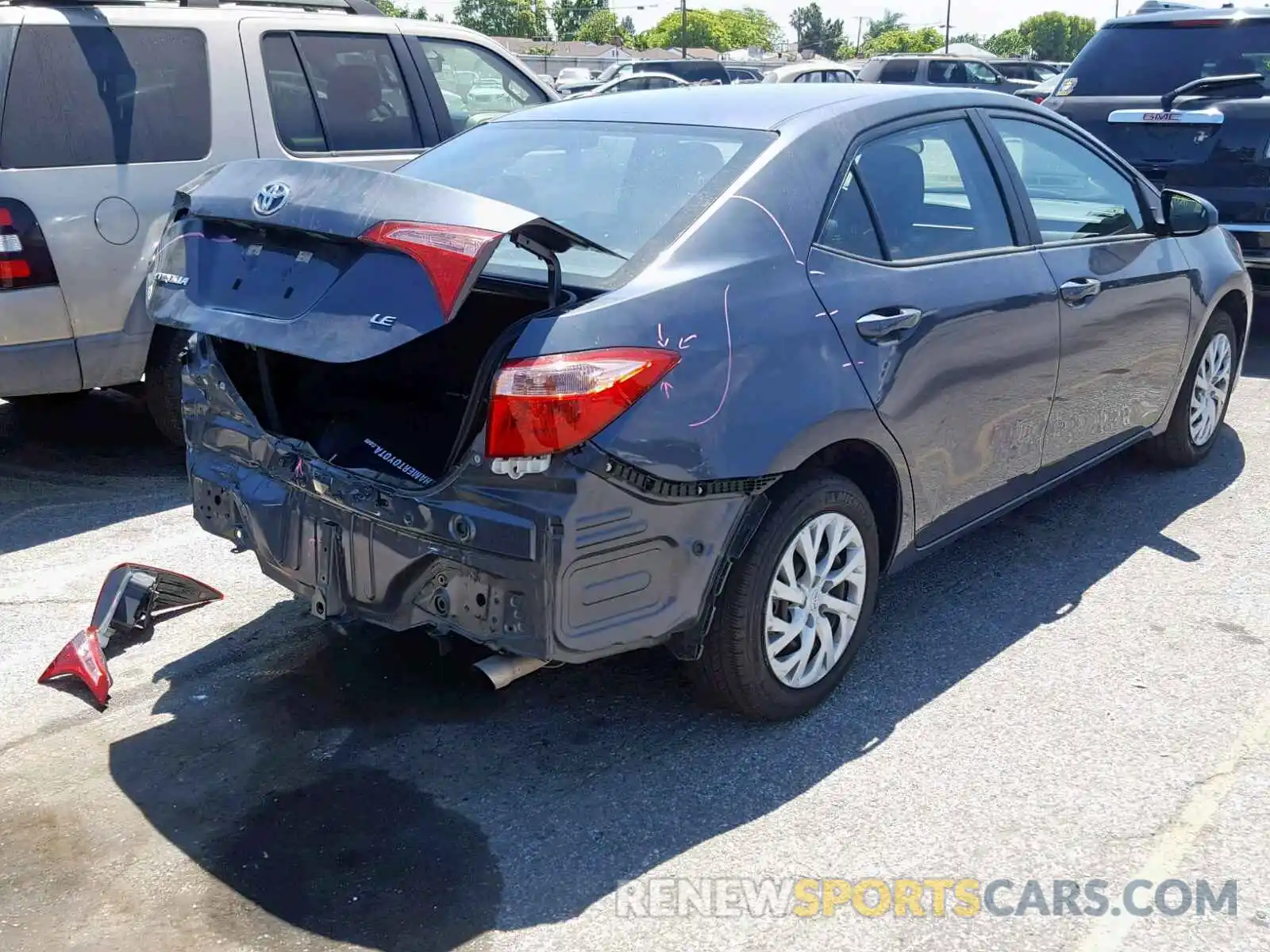 4 Photograph of a damaged car 5YFBURHE8KP864935 TOYOTA COROLLA 2019