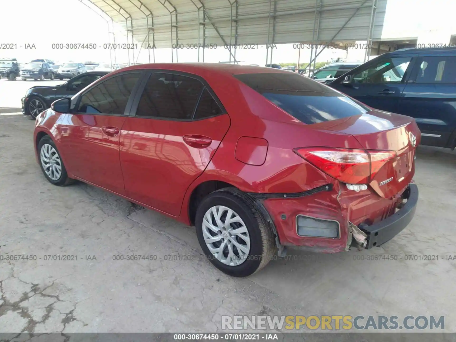 3 Photograph of a damaged car 5YFBURHE8KP865714 TOYOTA COROLLA 2019