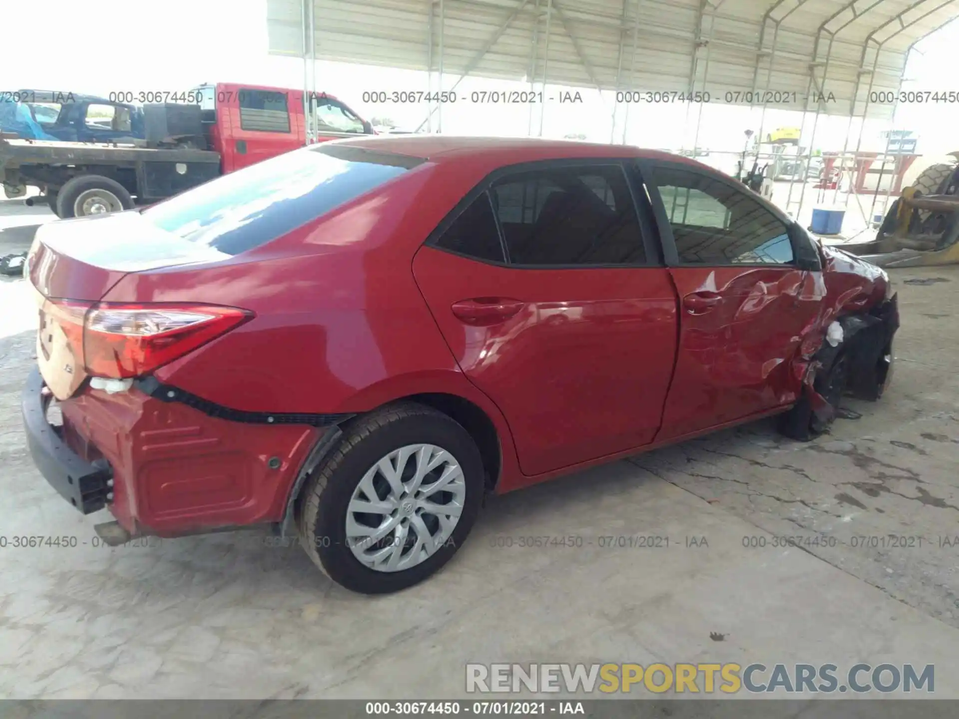 4 Photograph of a damaged car 5YFBURHE8KP865714 TOYOTA COROLLA 2019