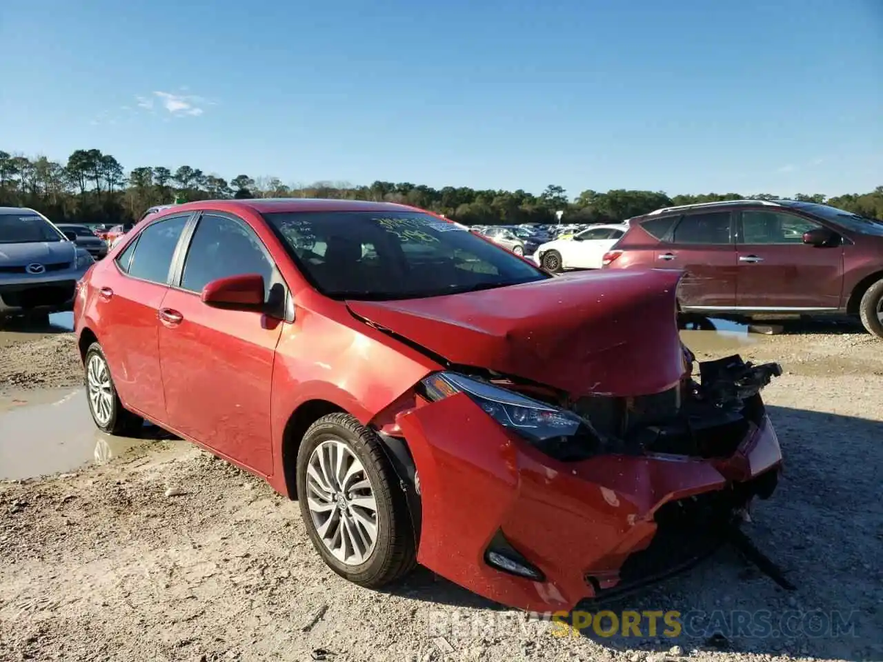 1 Photograph of a damaged car 5YFBURHE8KP866619 TOYOTA COROLLA 2019