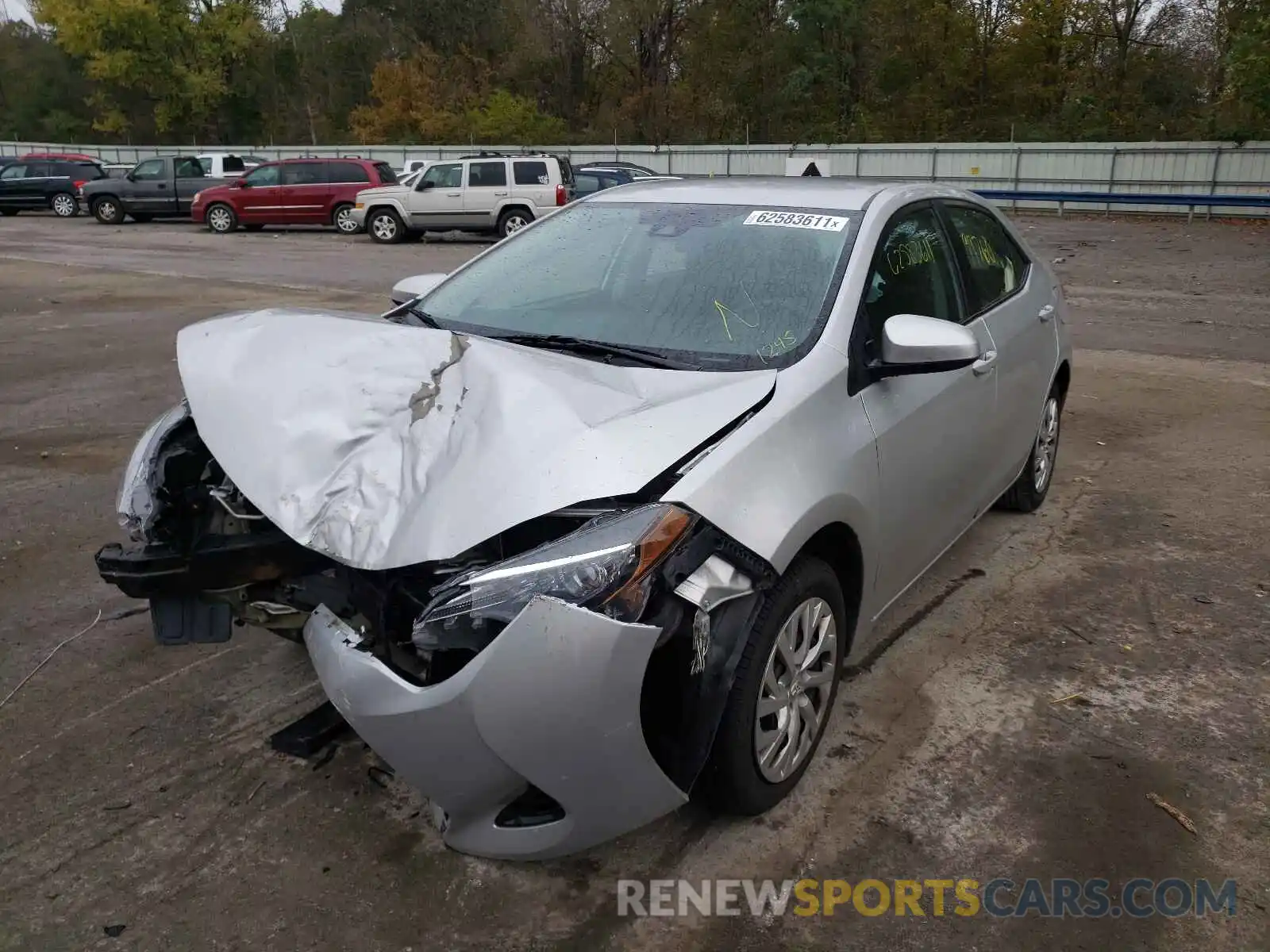 2 Photograph of a damaged car 5YFBURHE8KP871061 TOYOTA COROLLA 2019