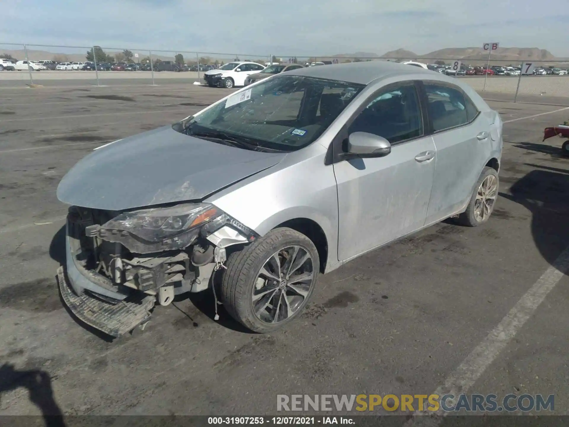 2 Photograph of a damaged car 5YFBURHE8KP872324 TOYOTA COROLLA 2019