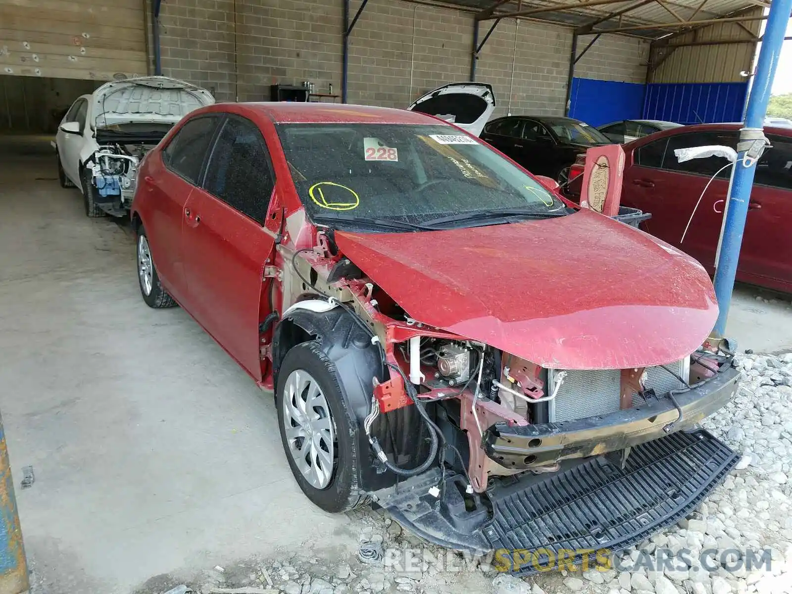 1 Photograph of a damaged car 5YFBURHE8KP873795 TOYOTA COROLLA 2019