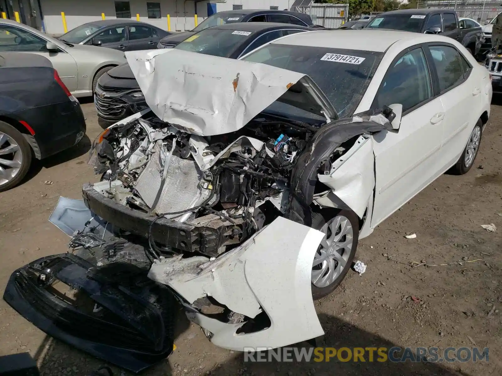 2 Photograph of a damaged car 5YFBURHE8KP873960 TOYOTA COROLLA 2019