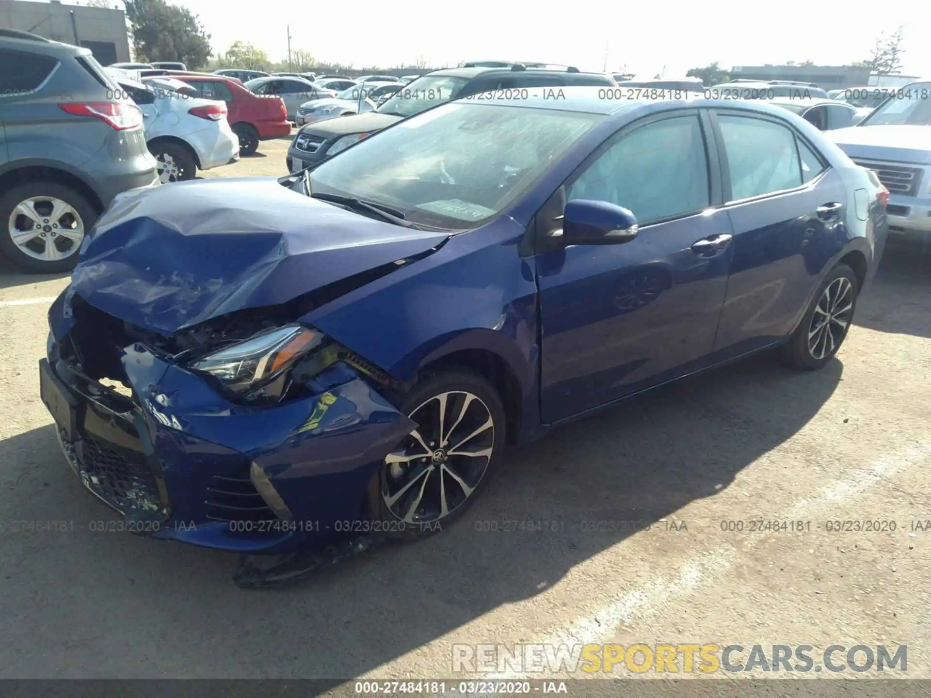 2 Photograph of a damaged car 5YFBURHE8KP875384 TOYOTA COROLLA 2019