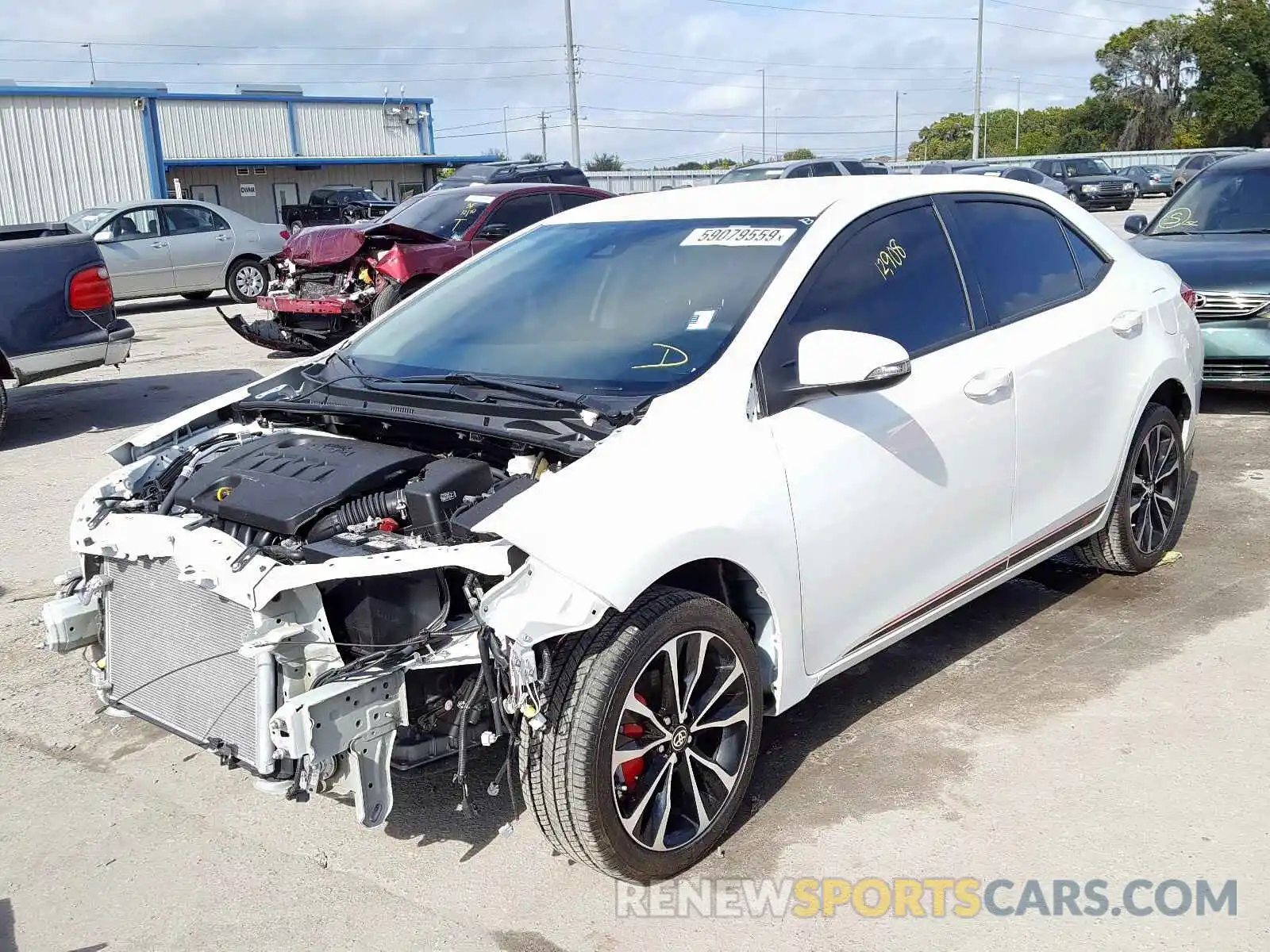 2 Photograph of a damaged car 5YFBURHE8KP875837 TOYOTA COROLLA 2019