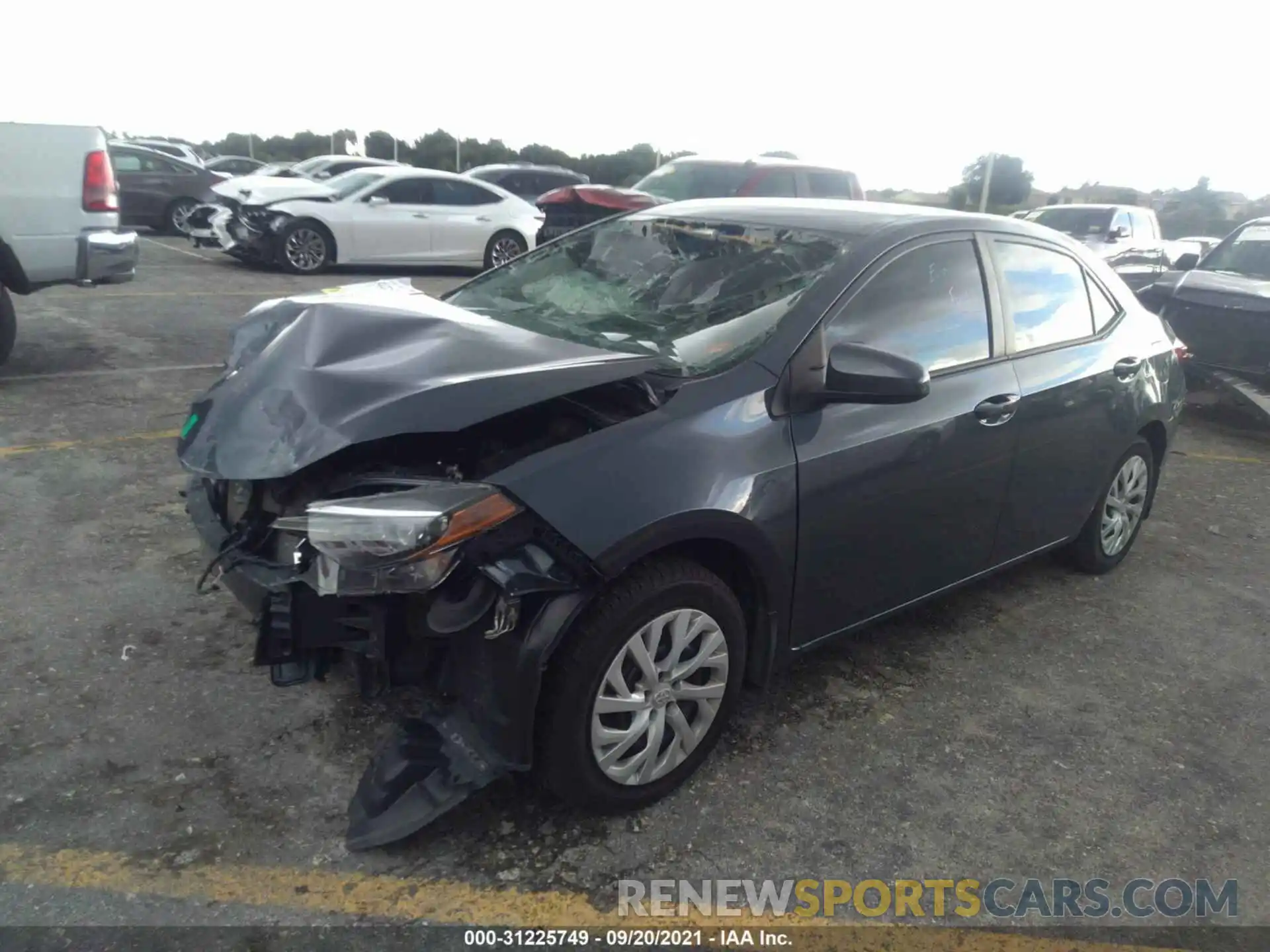 2 Photograph of a damaged car 5YFBURHE8KP876051 TOYOTA COROLLA 2019