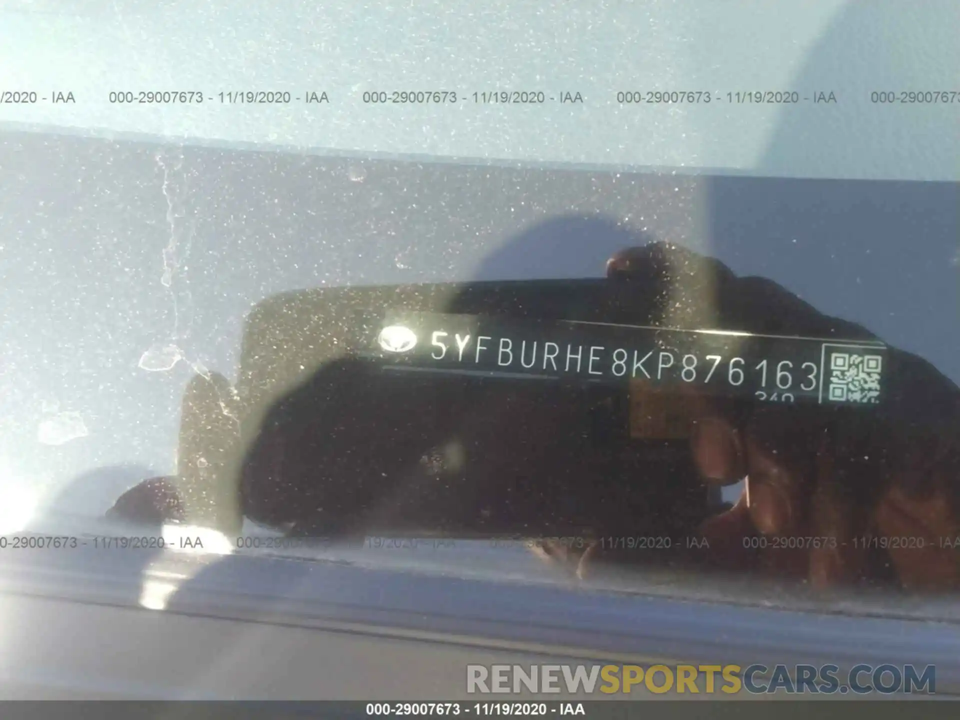 9 Photograph of a damaged car 5YFBURHE8KP876163 TOYOTA COROLLA 2019