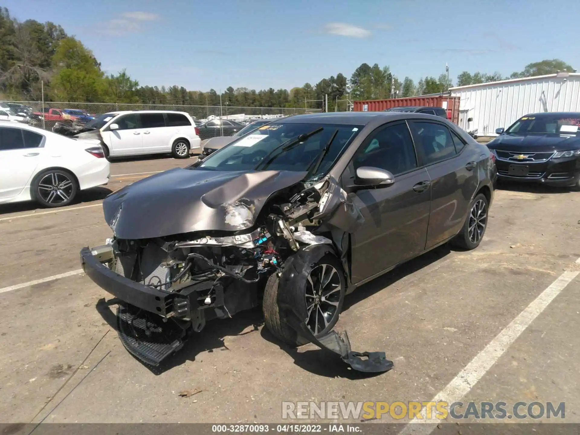 2 Photograph of a damaged car 5YFBURHE8KP876292 TOYOTA COROLLA 2019