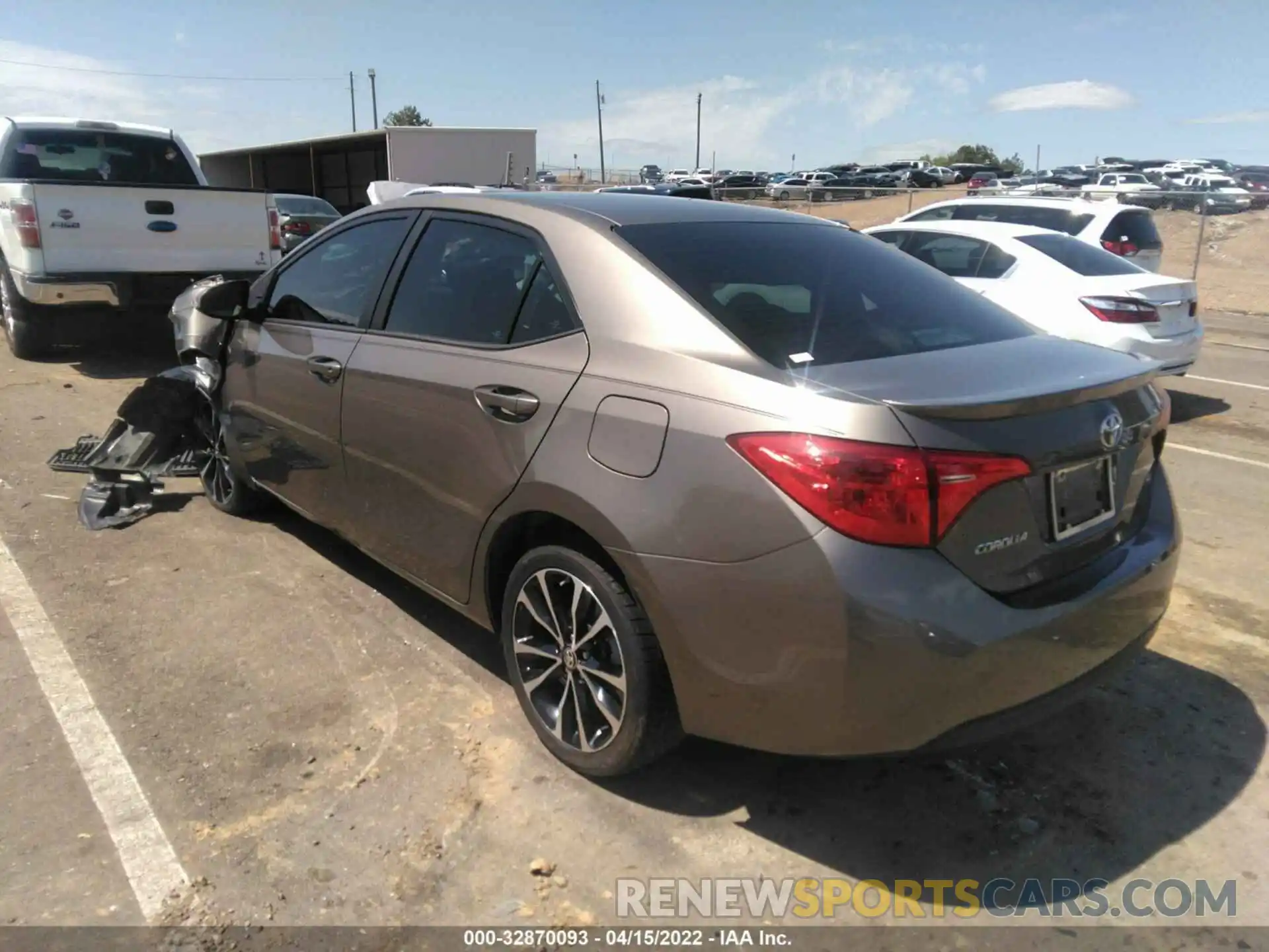 3 Photograph of a damaged car 5YFBURHE8KP876292 TOYOTA COROLLA 2019