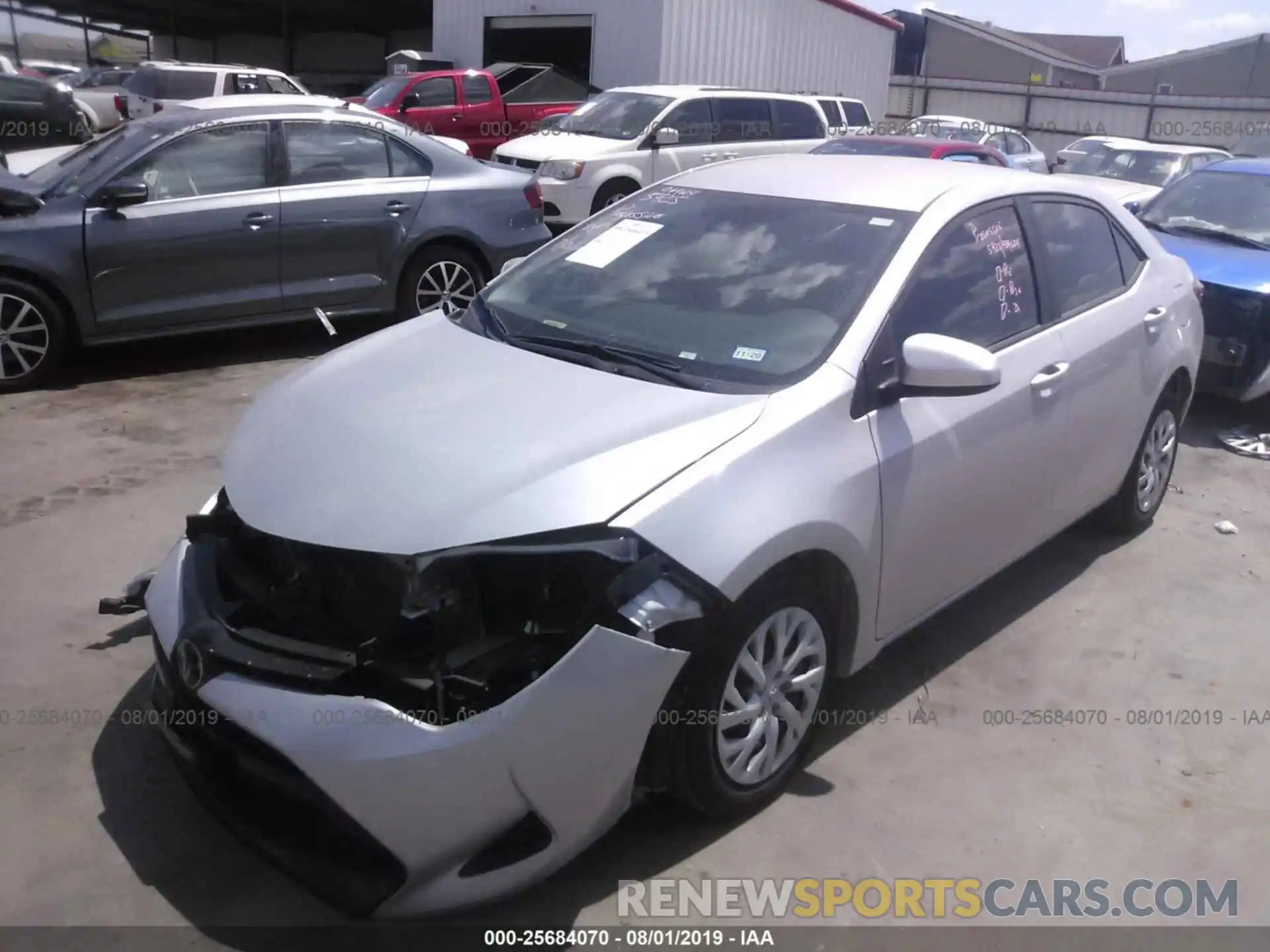 2 Photograph of a damaged car 5YFBURHE8KP876714 TOYOTA COROLLA 2019