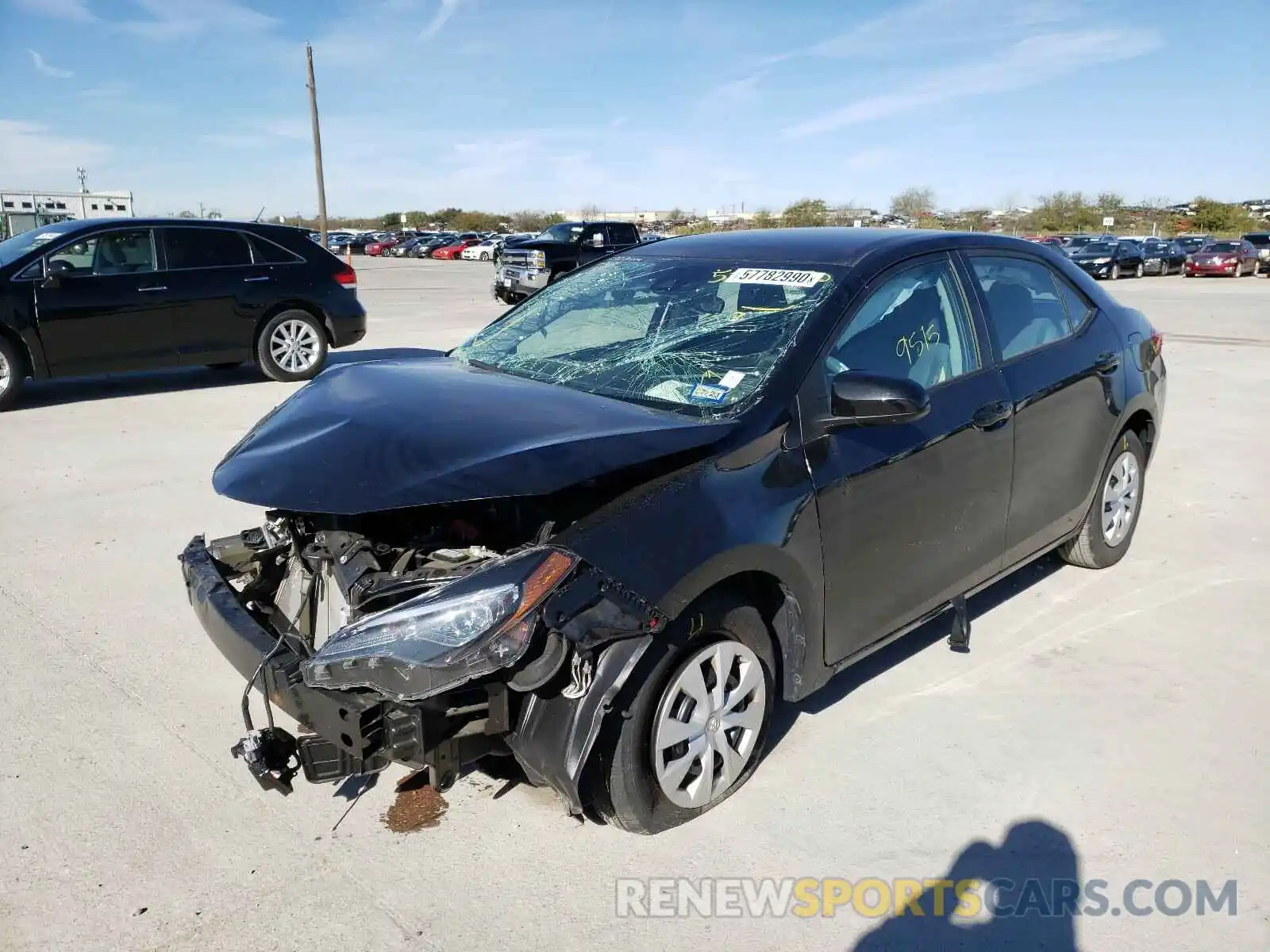 2 Photograph of a damaged car 5YFBURHE8KP877247 TOYOTA COROLLA 2019