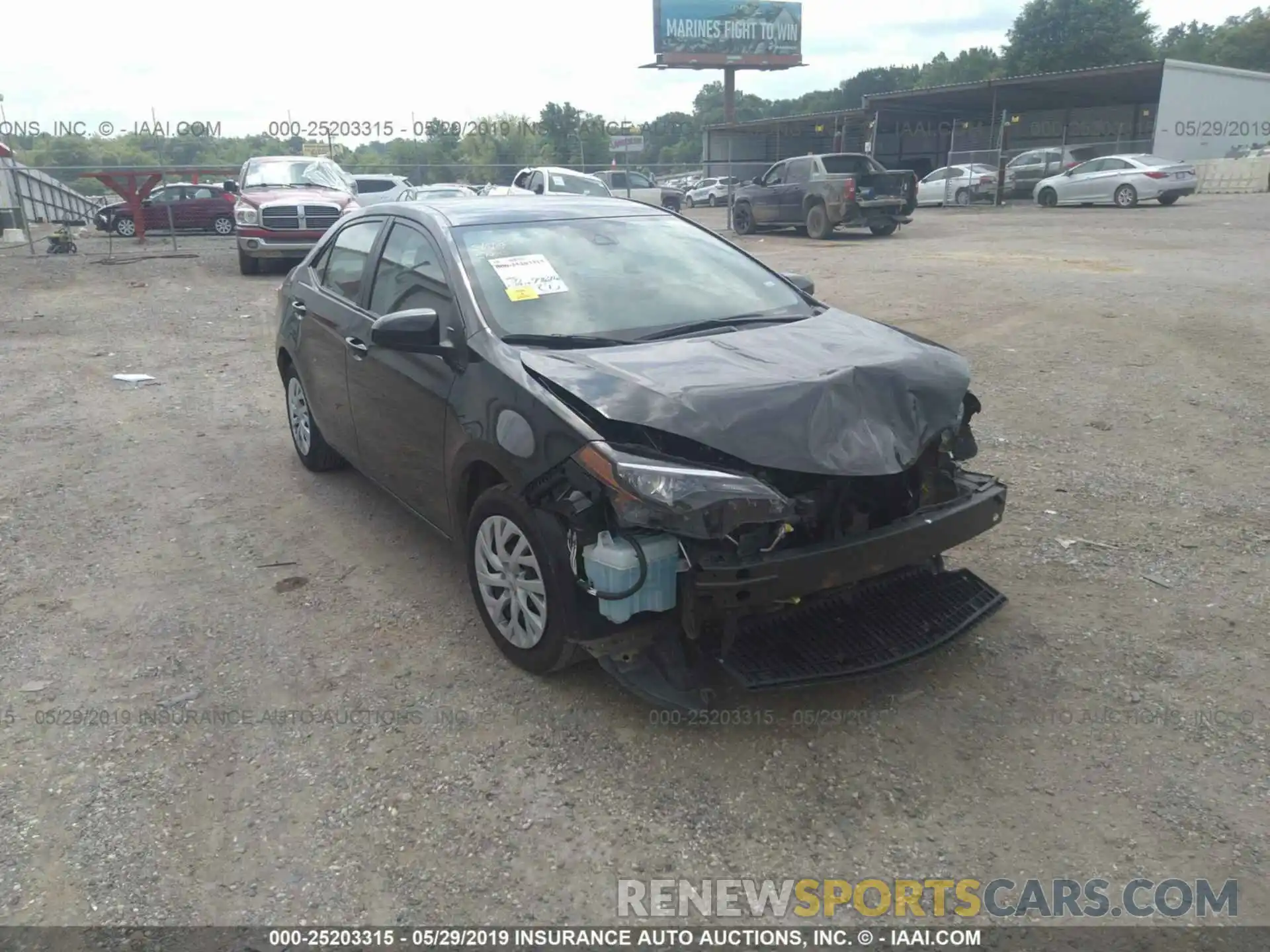 1 Photograph of a damaged car 5YFBURHE8KP877457 TOYOTA COROLLA 2019