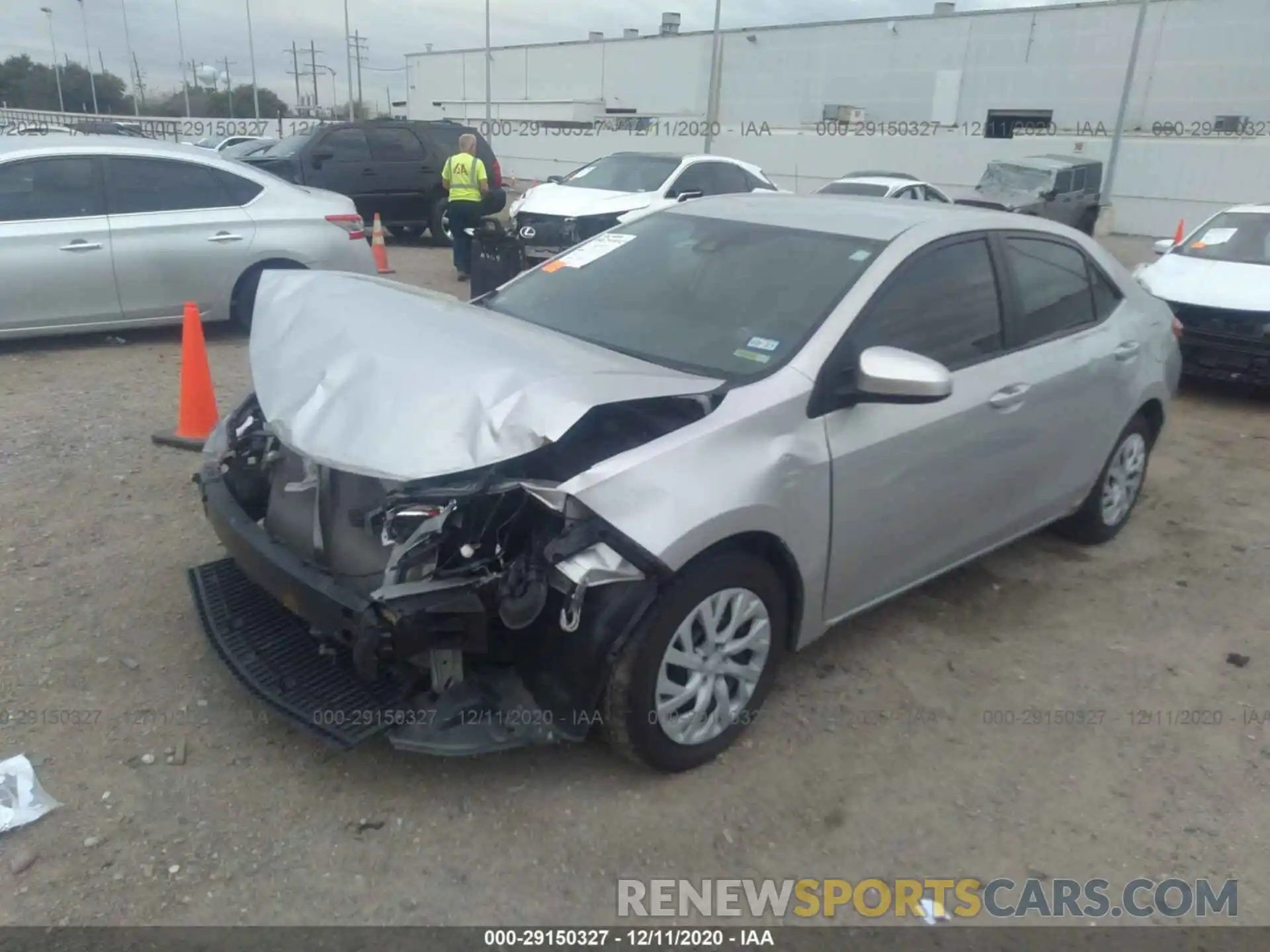 2 Photograph of a damaged car 5YFBURHE8KP877460 TOYOTA COROLLA 2019