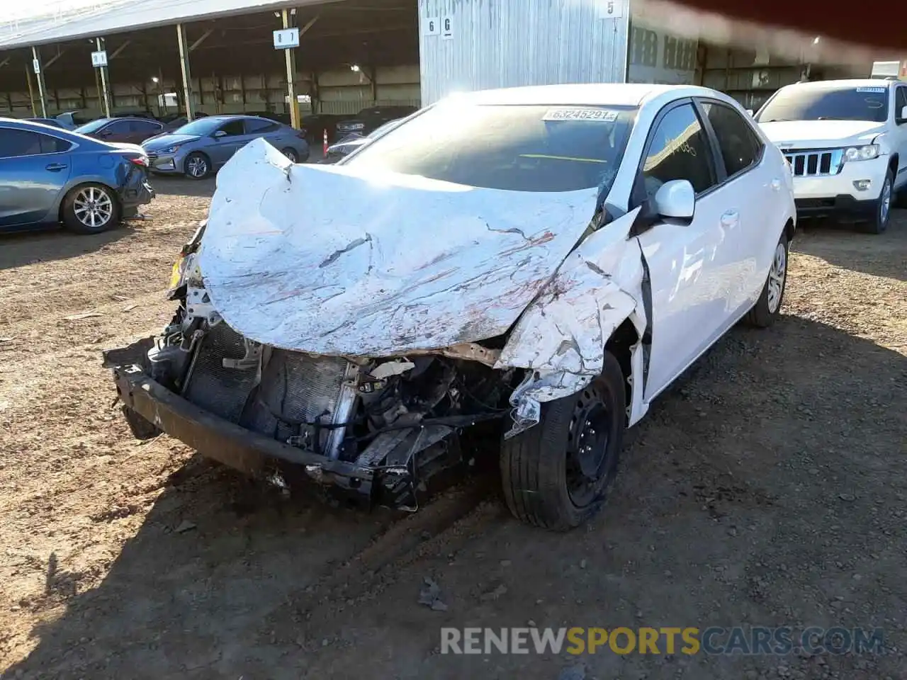 2 Photograph of a damaged car 5YFBURHE8KP877586 TOYOTA COROLLA 2019