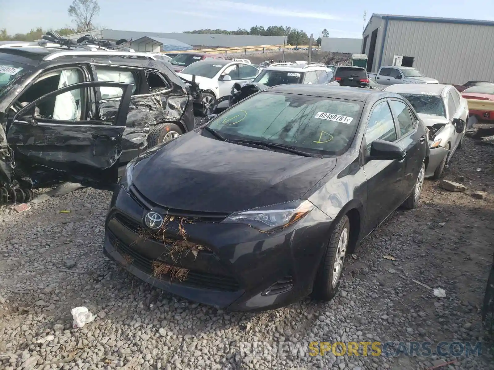 2 Photograph of a damaged car 5YFBURHE8KP877782 TOYOTA COROLLA 2019