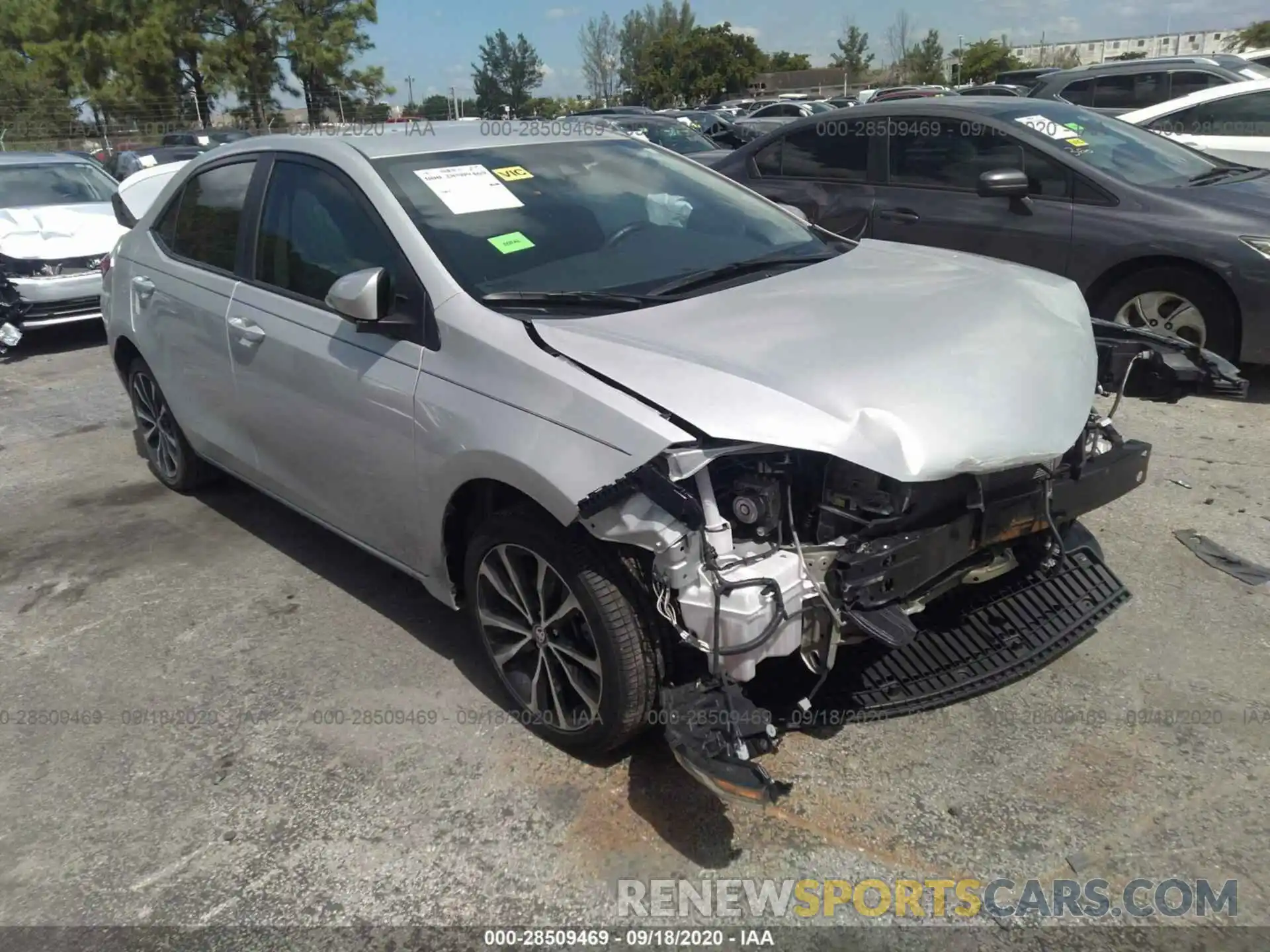 1 Photograph of a damaged car 5YFBURHE8KP879922 TOYOTA COROLLA 2019