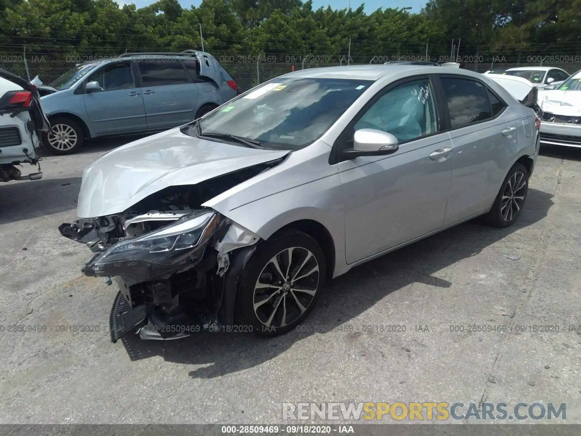 2 Photograph of a damaged car 5YFBURHE8KP879922 TOYOTA COROLLA 2019