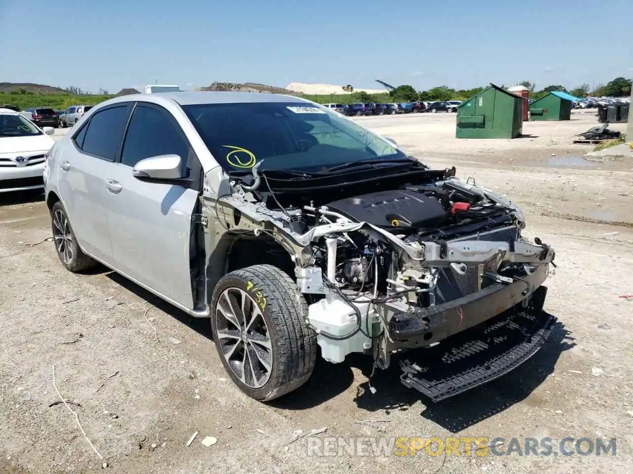 1 Photograph of a damaged car 5YFBURHE8KP880598 TOYOTA COROLLA 2019