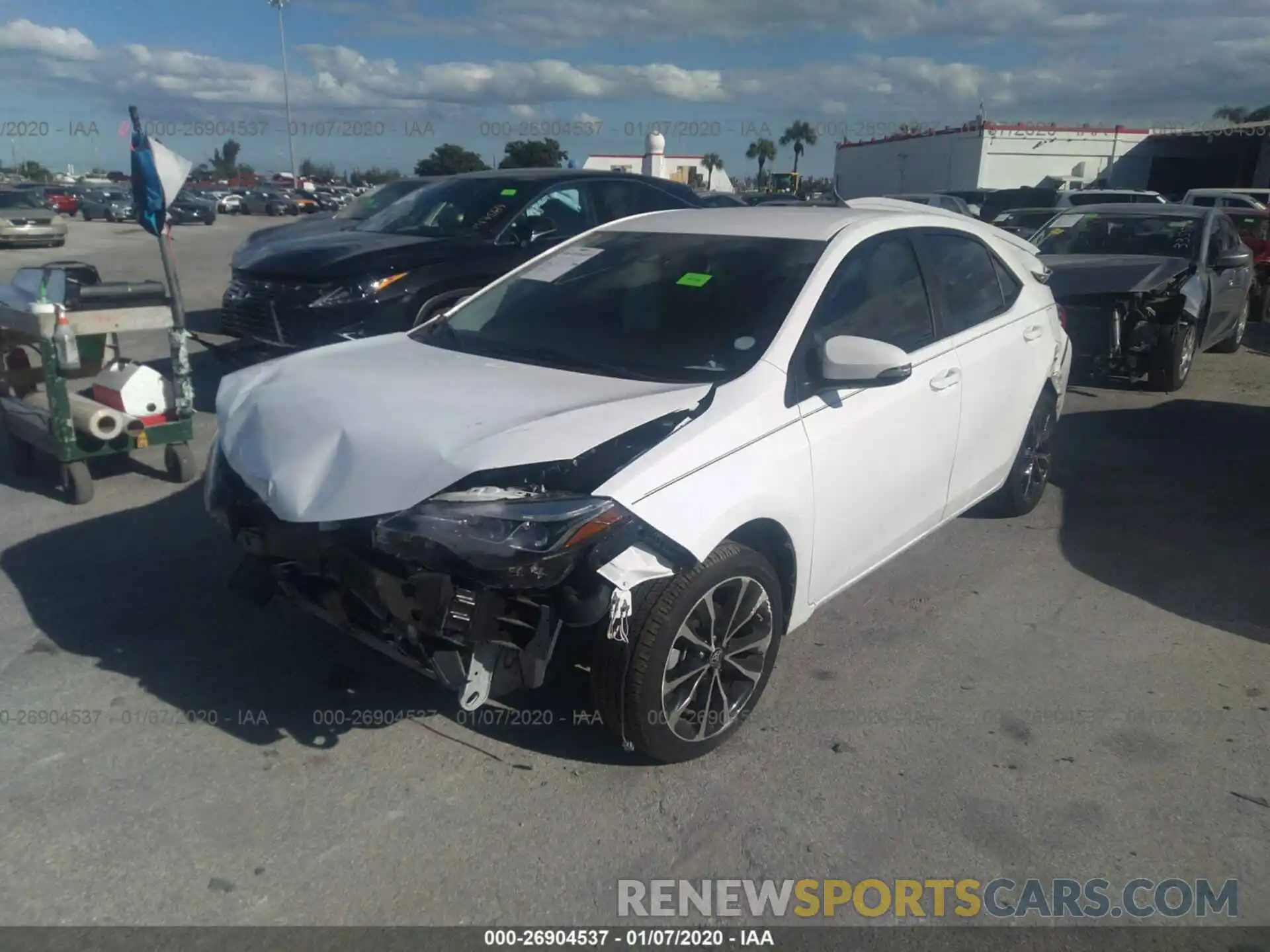 2 Photograph of a damaged car 5YFBURHE8KP881122 TOYOTA COROLLA 2019