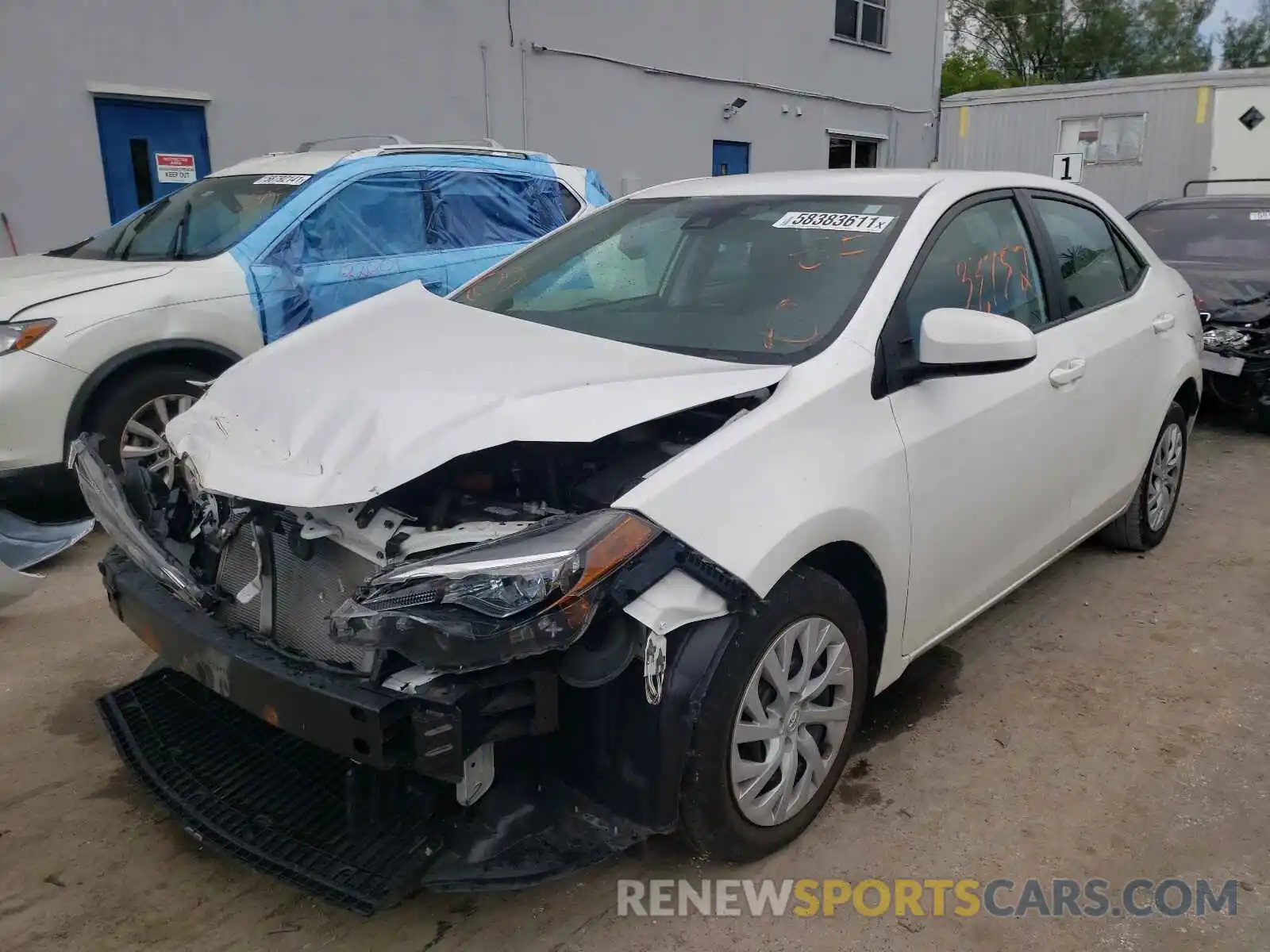 2 Photograph of a damaged car 5YFBURHE8KP881654 TOYOTA COROLLA 2019