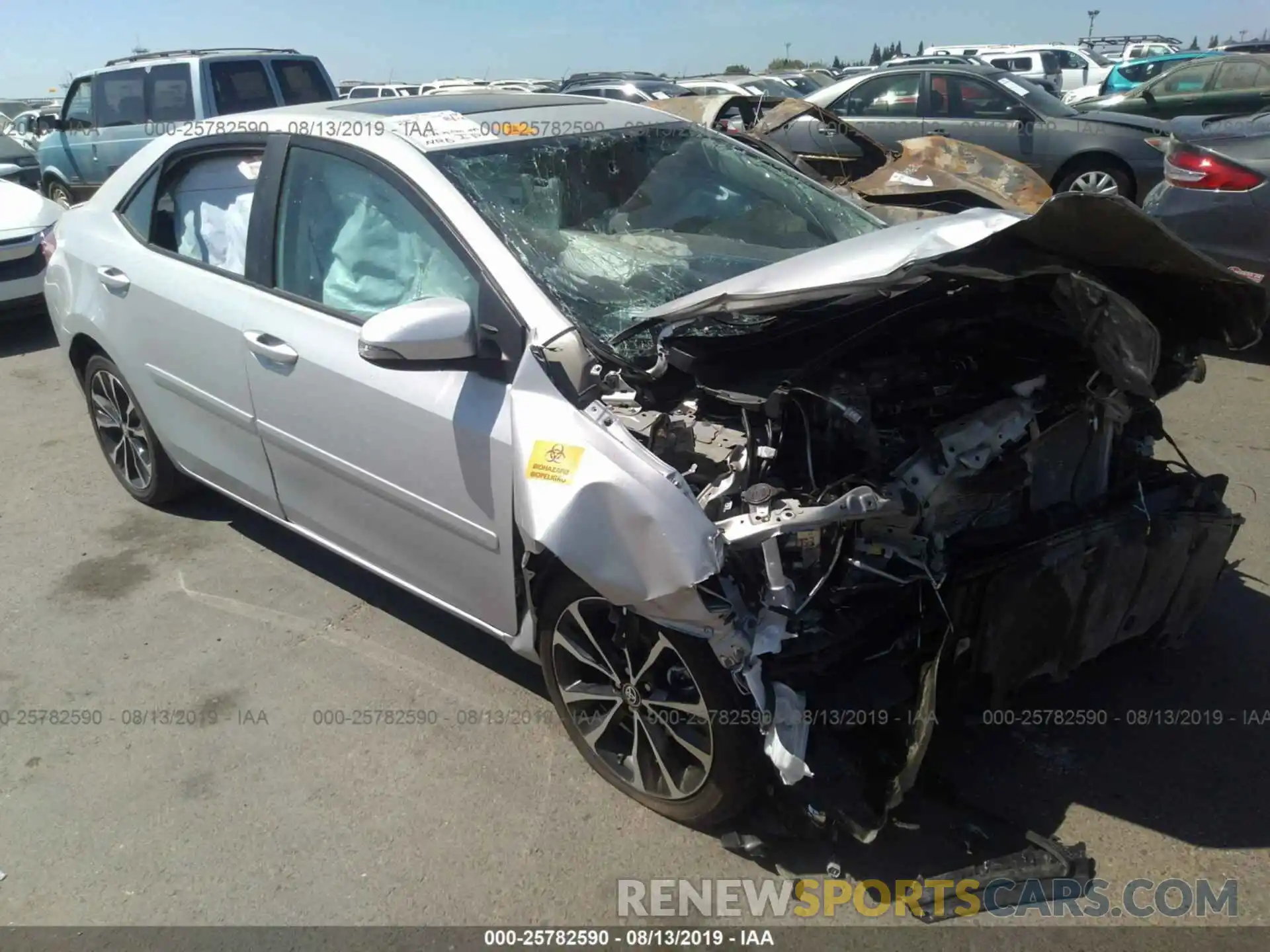 1 Photograph of a damaged car 5YFBURHE8KP881881 TOYOTA COROLLA 2019