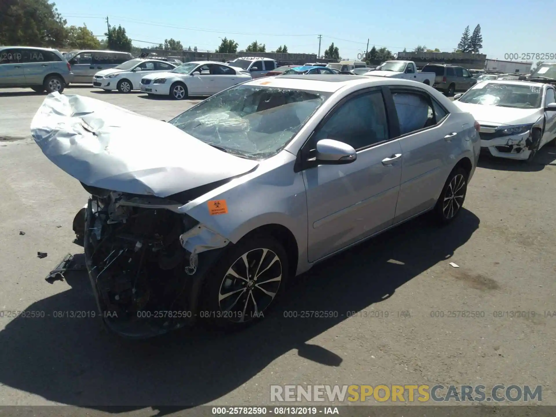 2 Photograph of a damaged car 5YFBURHE8KP881881 TOYOTA COROLLA 2019