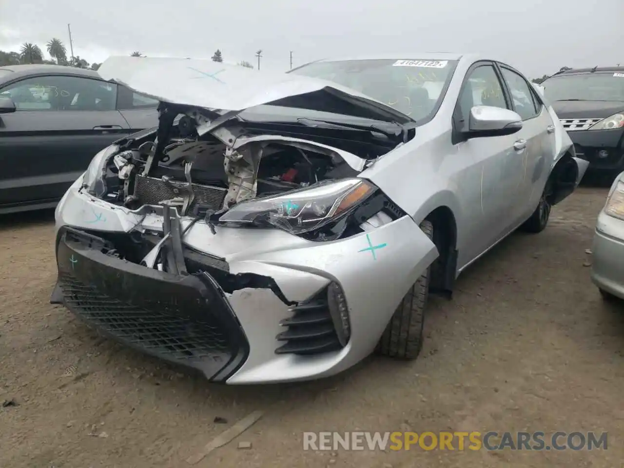 2 Photograph of a damaged car 5YFBURHE8KP882030 TOYOTA COROLLA 2019